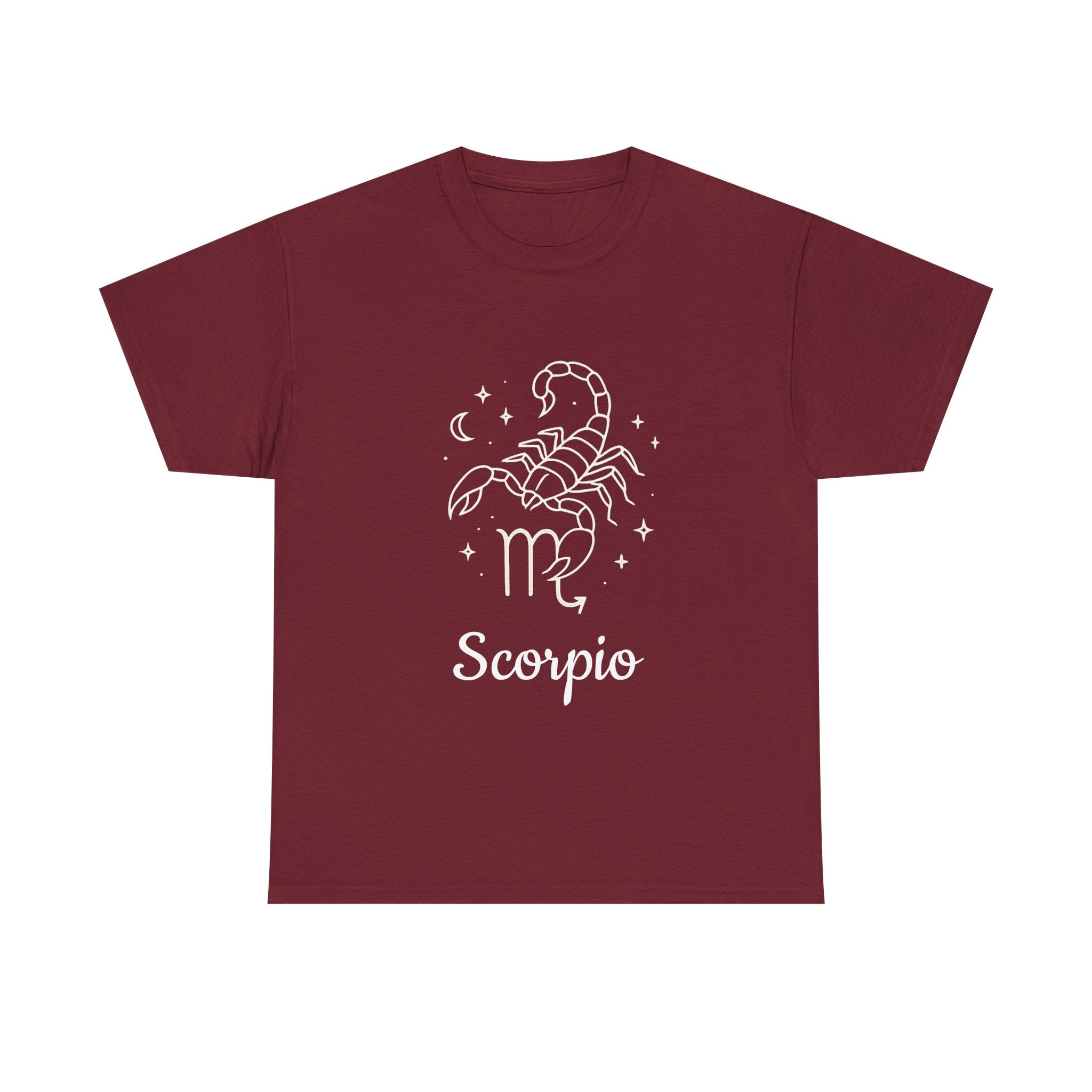 Scorpio Zodiac T-Shirt, Astrology Tee, Horoscope Gift, Casual Wear, Birthday Apparel, Unisex Heavy Cotton Tee