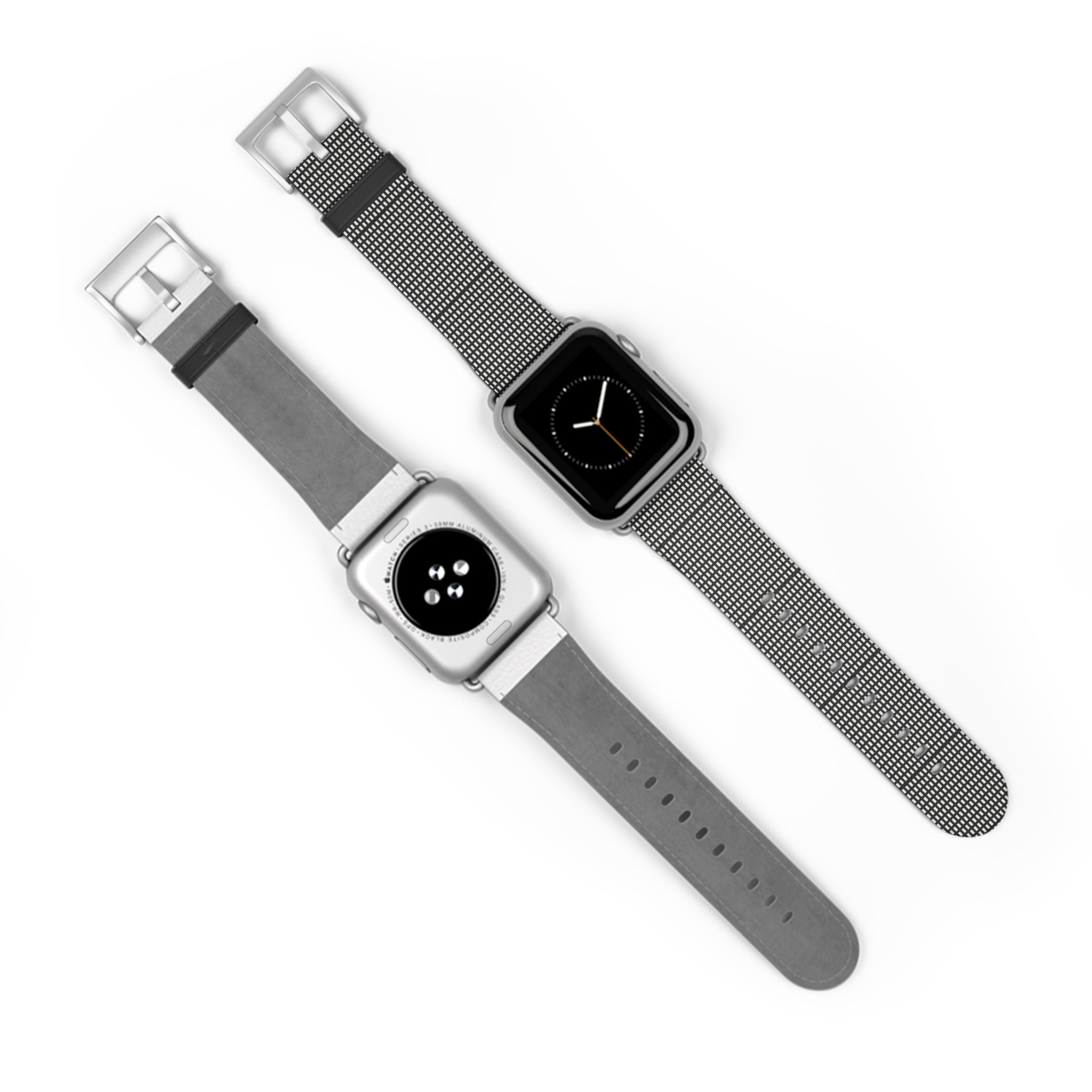 Stylish Black Checkered Watch Band, Modern Accessories, Fitness Trackers, Gift for Him or Her, Apple Watch, Fashionable Wristband