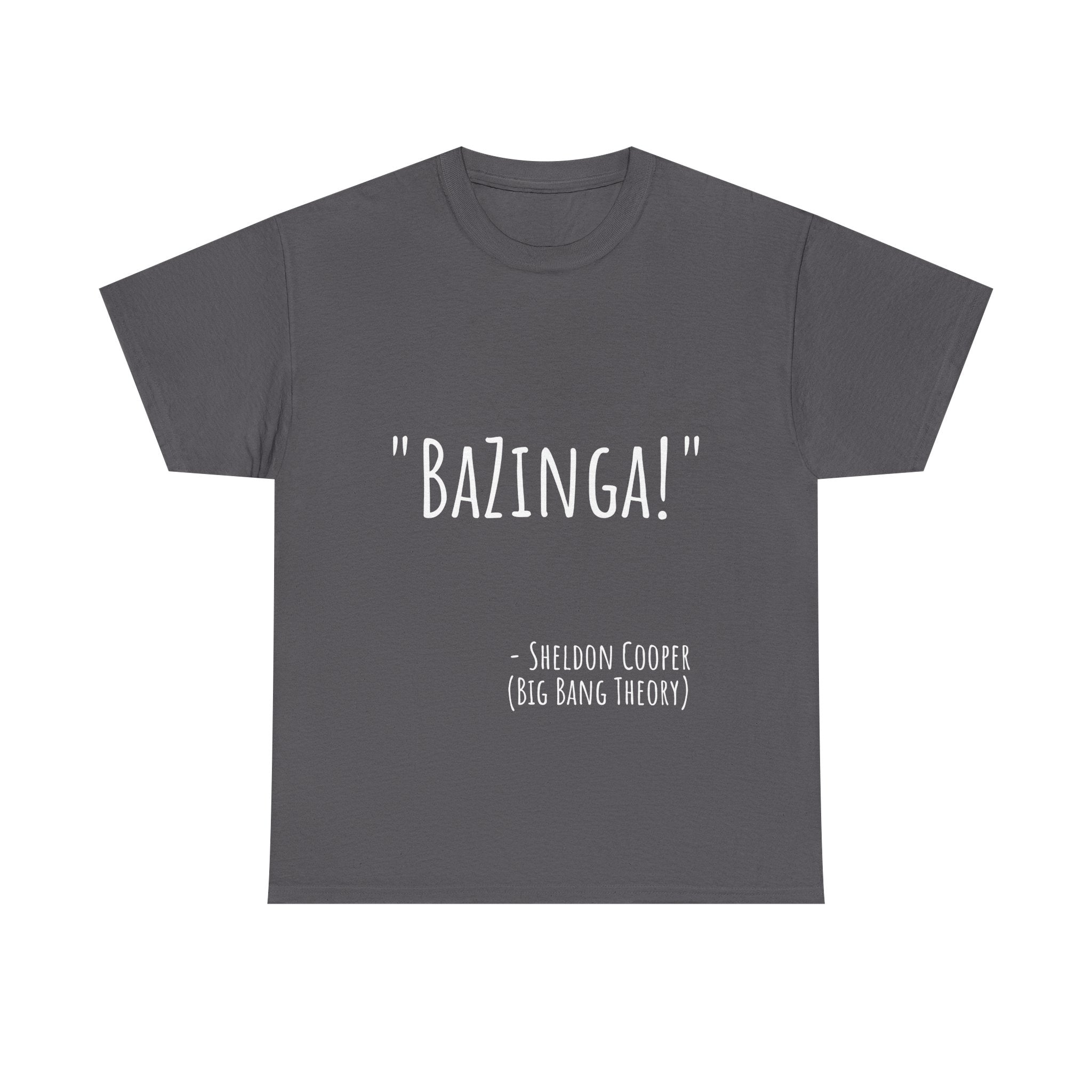 Bazinga! Unisex Cotton Tee - Fun Graphic T-Shirt for Big Bang Theory Fans, Gift for Birthdays, Casual Wear, Nerd Culture Apparel