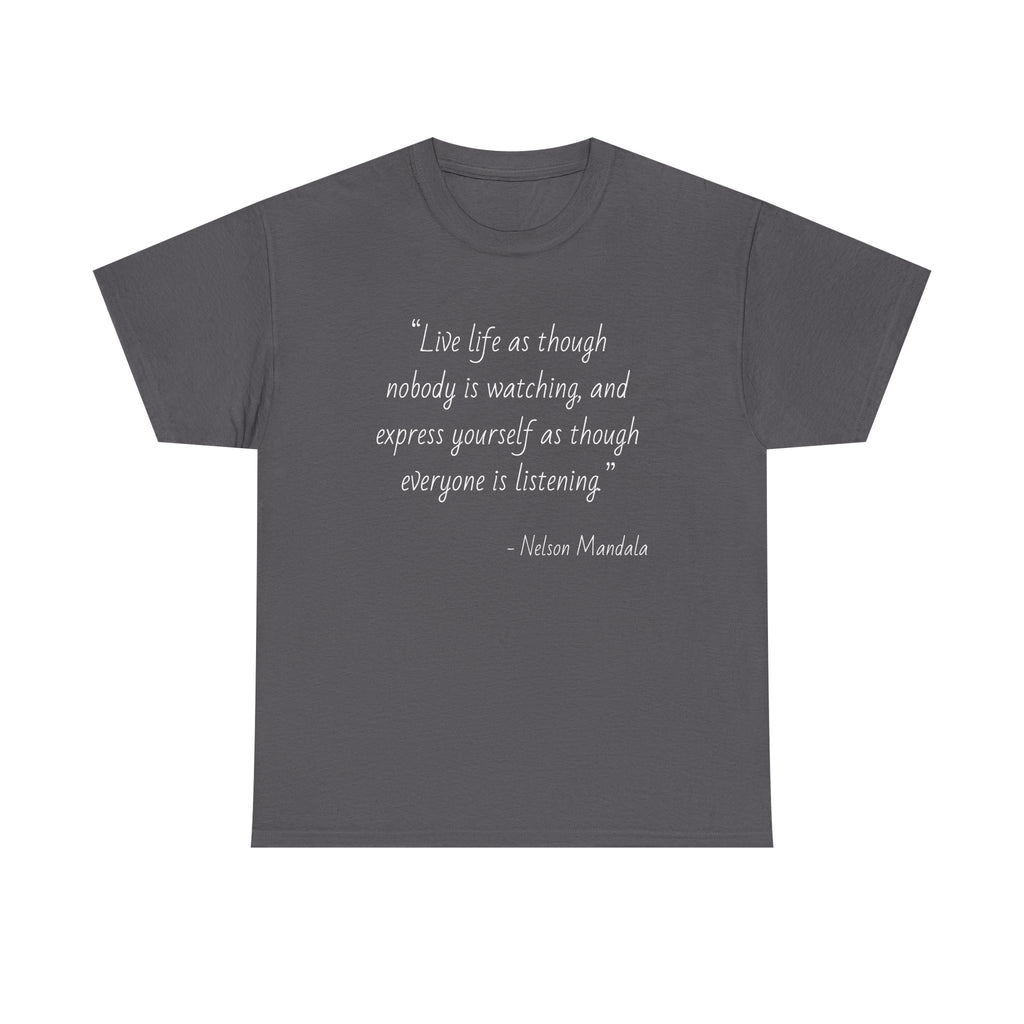 Inspiring Quote Tee - Nelson Mandela, Motivational T-Shirt, Statement Tee, Gift for Inspiration, Everyday Wear