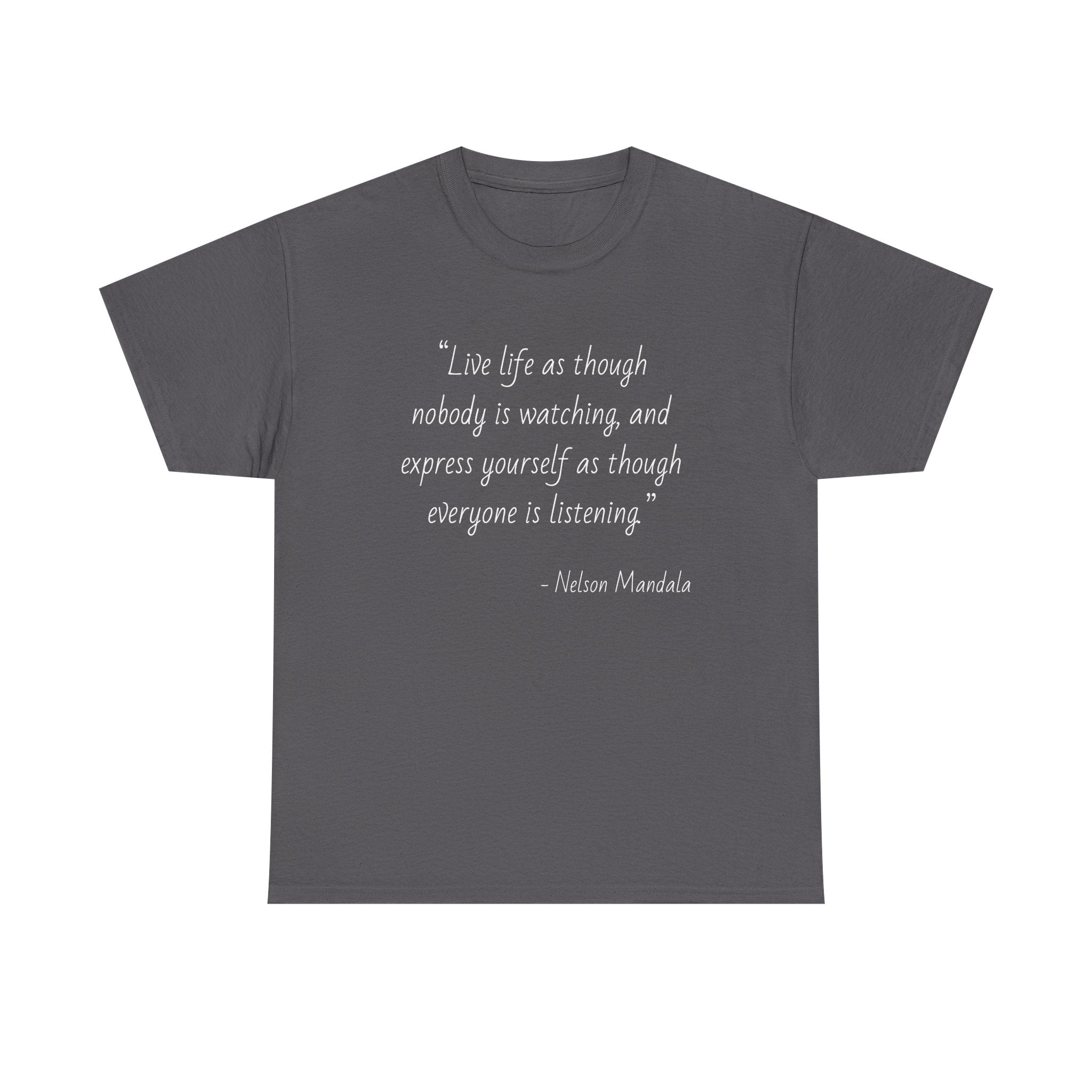 Inspiring Quote Tee - Nelson Mandela, Motivational T-Shirt, Statement Tee, Gift for Inspiration, Everyday Wear