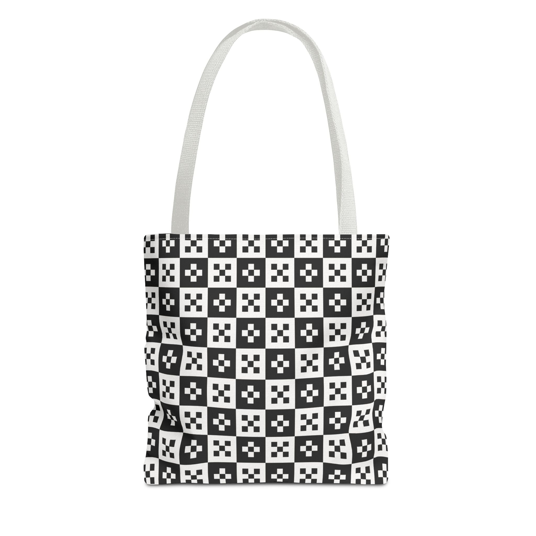 Stylish Checkerboard Tote Bag, Reusable Shopping Tote, Black and White Fashion Bag, Gift for Her, Eco-Friendly Bag, Beach Tote