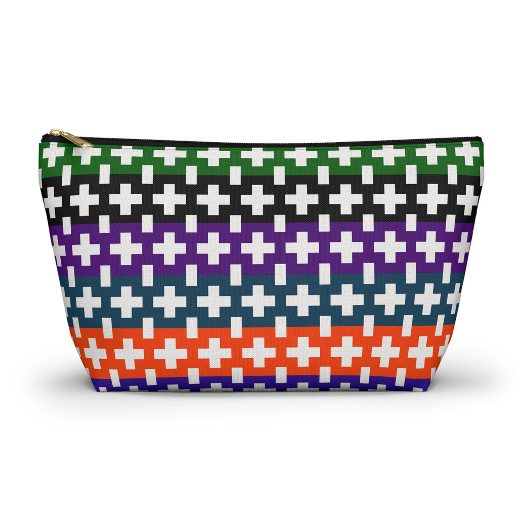Colorful Geometric Accessory Pouch, Cosmetic Bag, Travel Organizer, Pencil Case, Gifts for Her, Bright Pattern