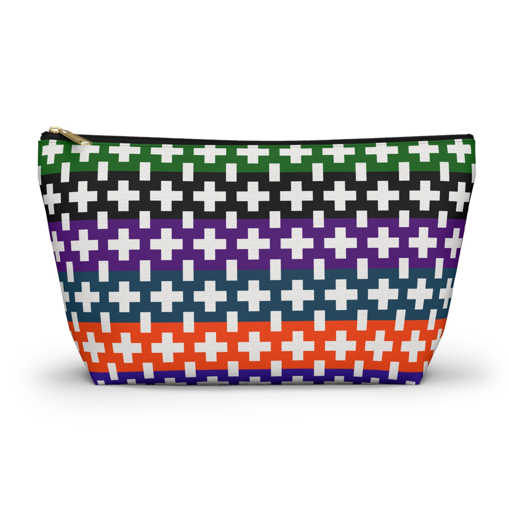 Colorful Geometric Accessory Pouch, Cosmetic Bag, Travel Organizer, Pencil Case, Gifts for Her, Bright Pattern