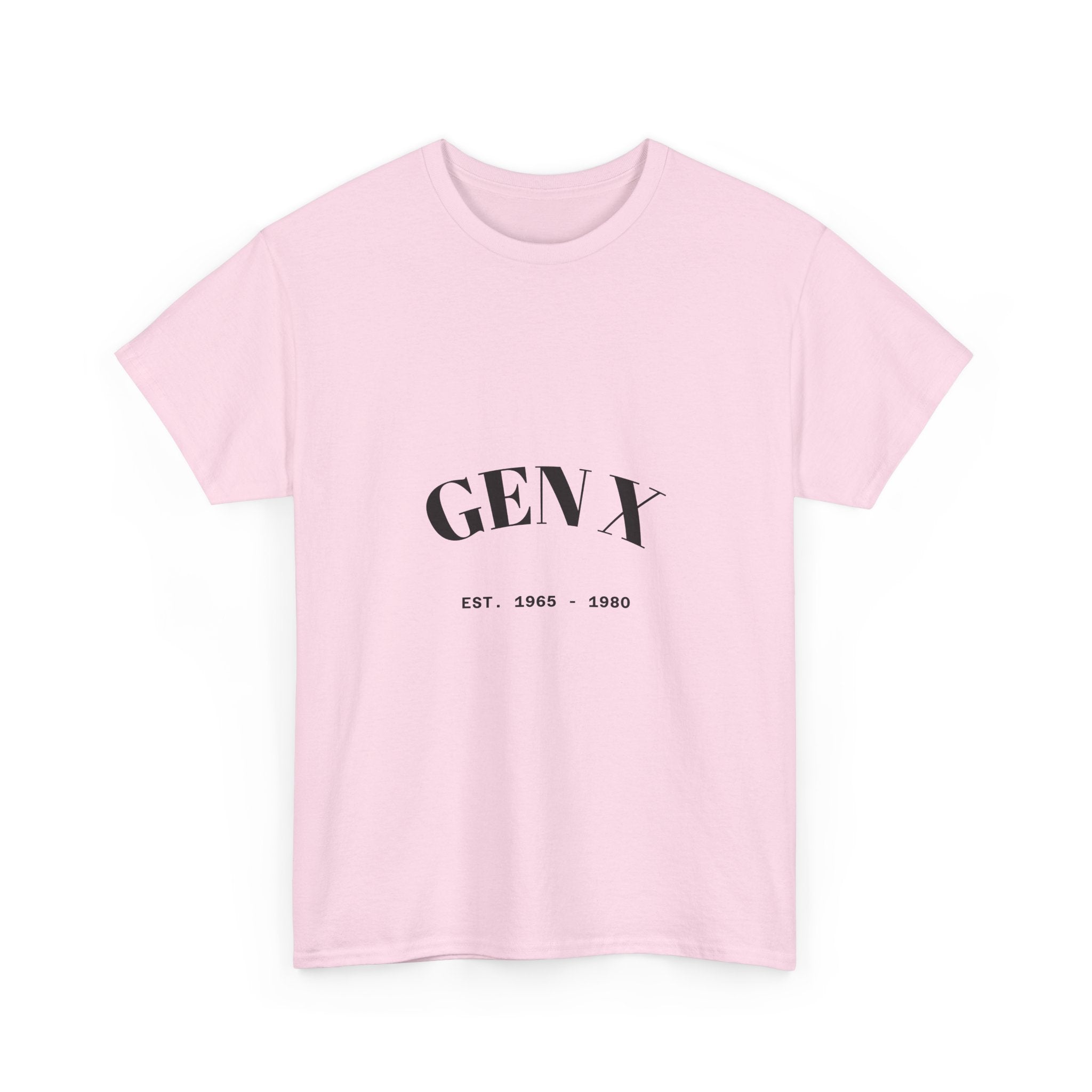Gen X Unisex Heavy Cotton Tee - Nostalgic Graphic T-Shirt, Perfect for Casual Wear, Gifts, Birthdays, and Retro Celebrations