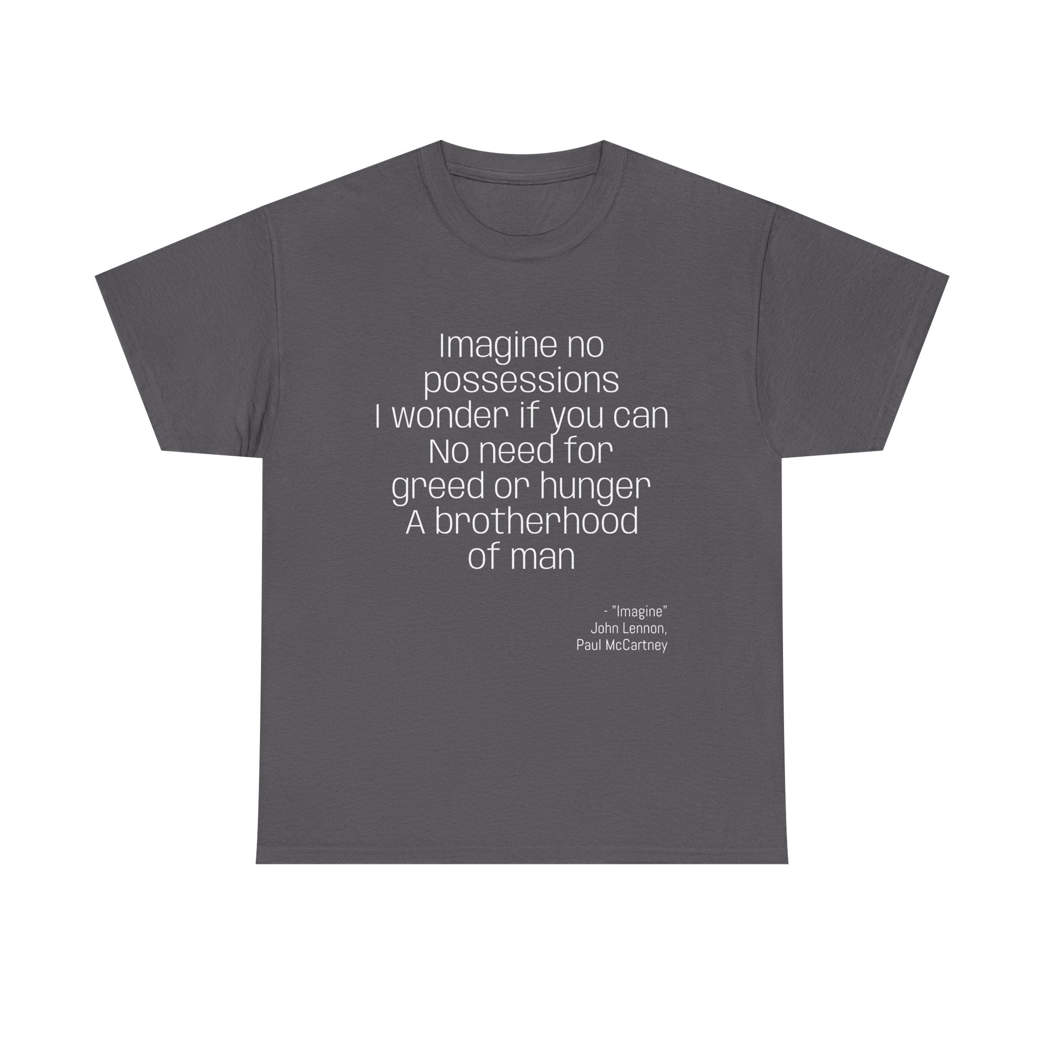 Inspirational Quote T-Shirt - Unisex Heavy Cotton Tee, Gift for Music Lovers, Peace Vibe, Birthday, Everyday Wear, Thought-Provoking Shirth