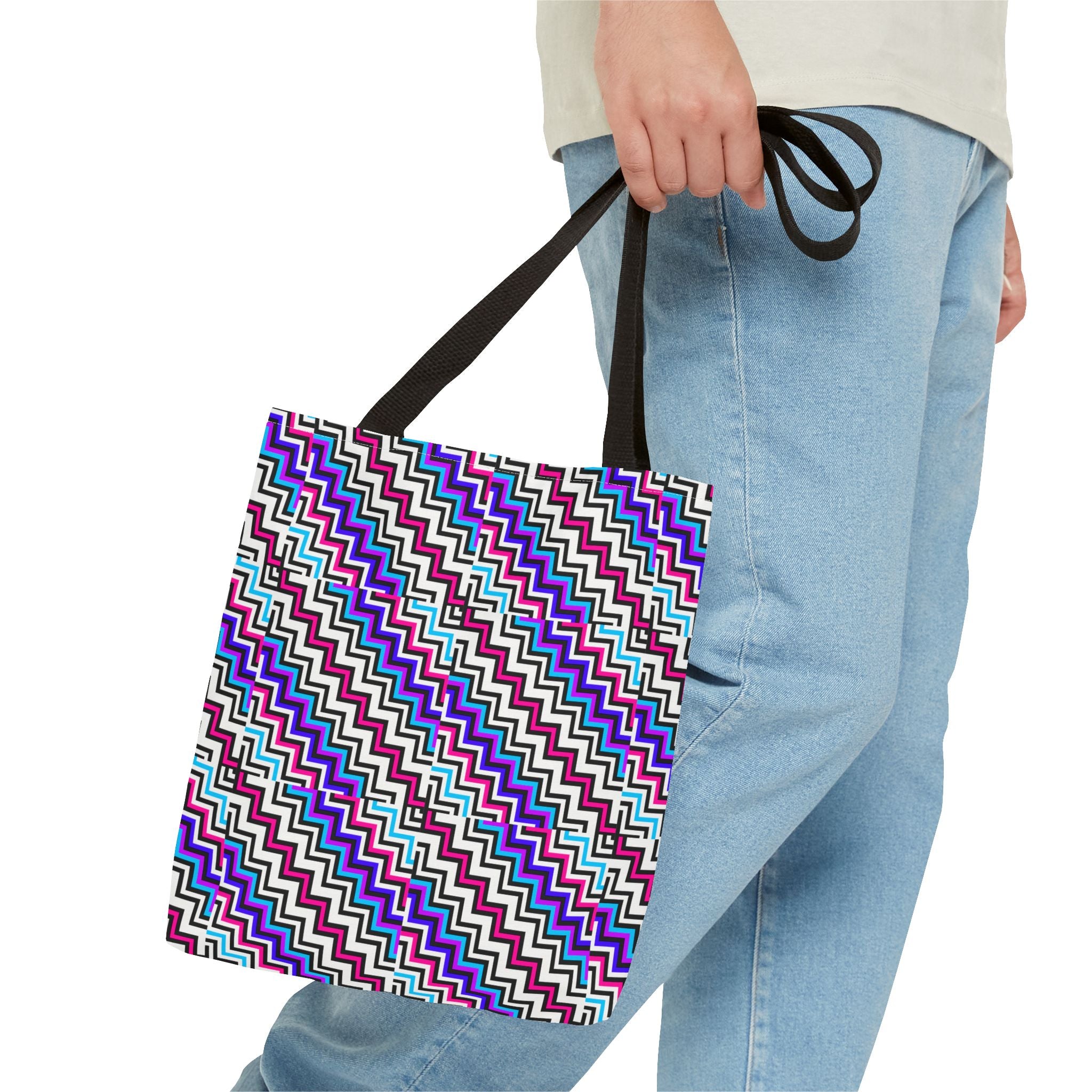 Vibrant Geometric Tote Bag: Stylish Shopping, Beach, Travel, Gifts, Eco-Friendly