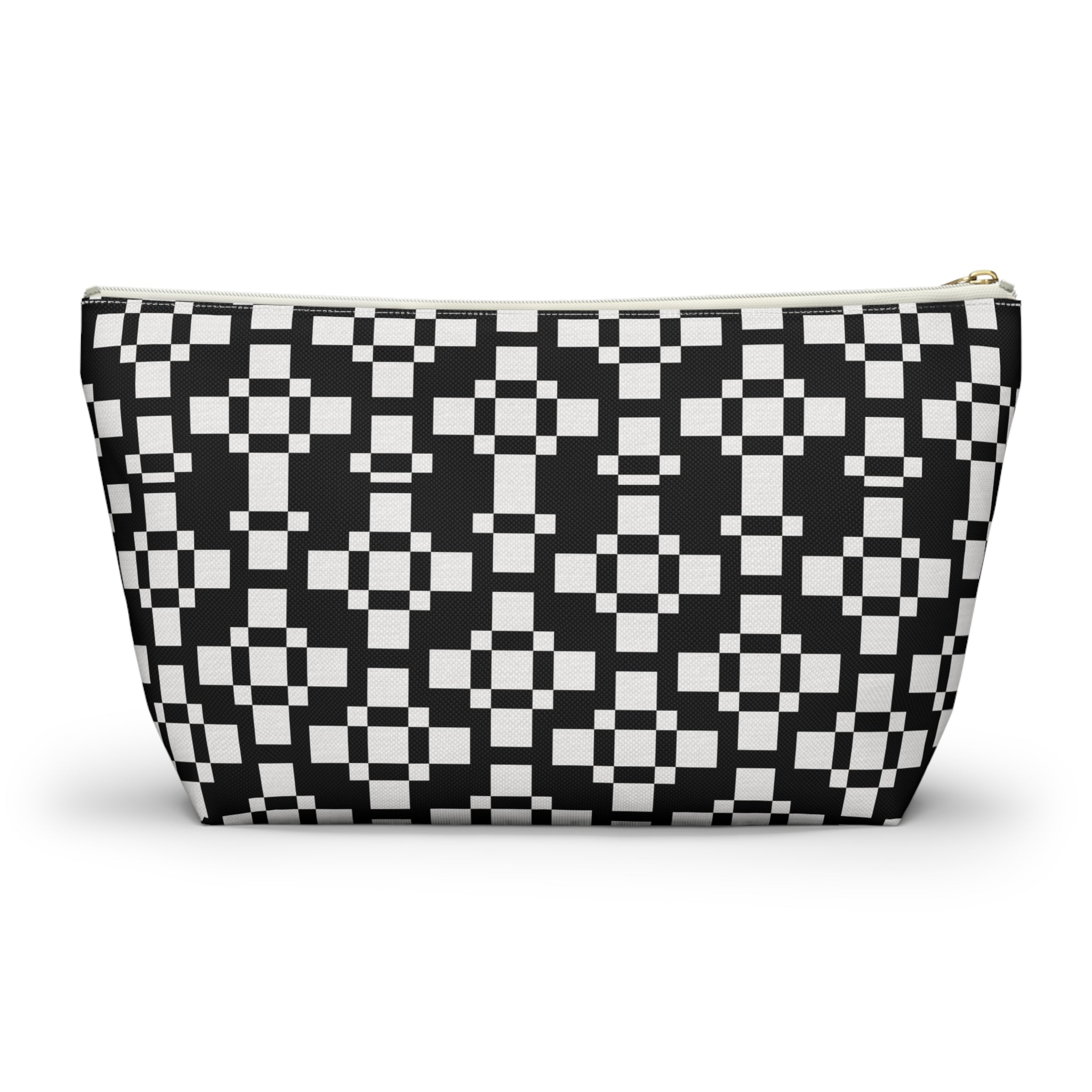 Chic Geometric Accessory Pouch - Minimalist Black and White Makeup Bag, Travel Organizer, Gift for Her, Daily Essentials Case, Stylish [...]