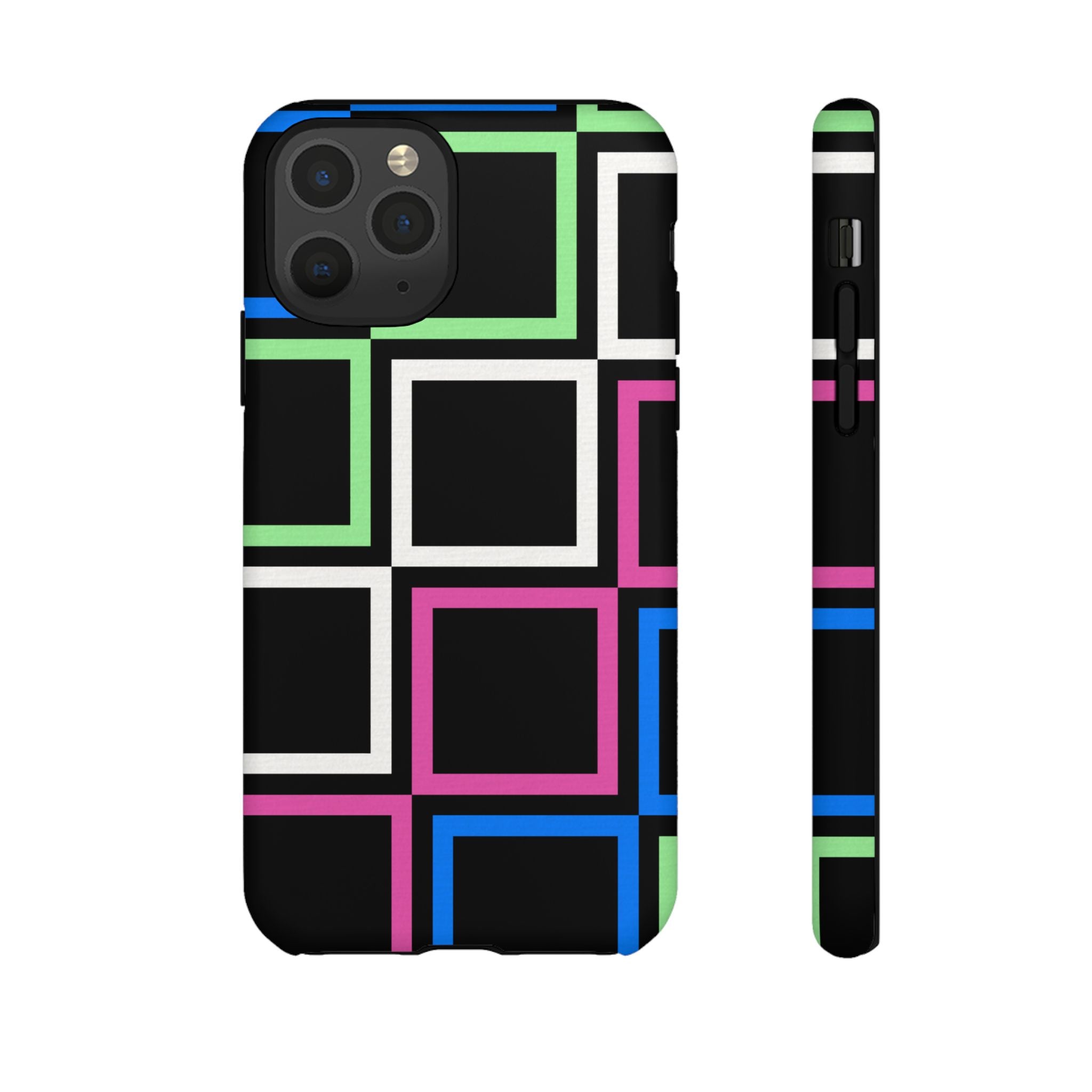 Colorful Geometric Phone Case - Tough Cases, Durable Cover, Stylish Accessory, Gift for Her, Tech Lover