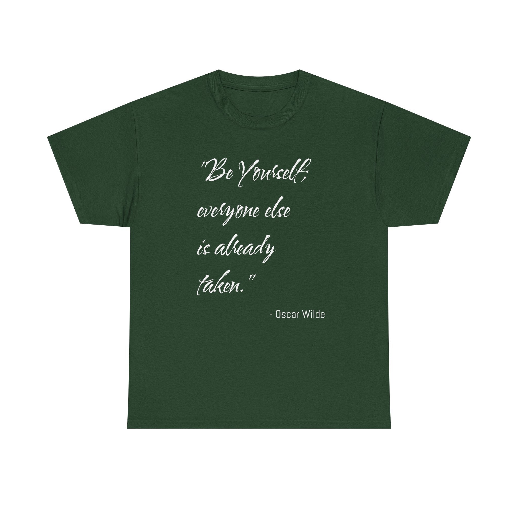 Inspirational Quote Tee: 'Be Yourself' Unisex Heavy Cotton Shirt, Motivational Gift for Friends, Casual Wear, Birthday Apparel
