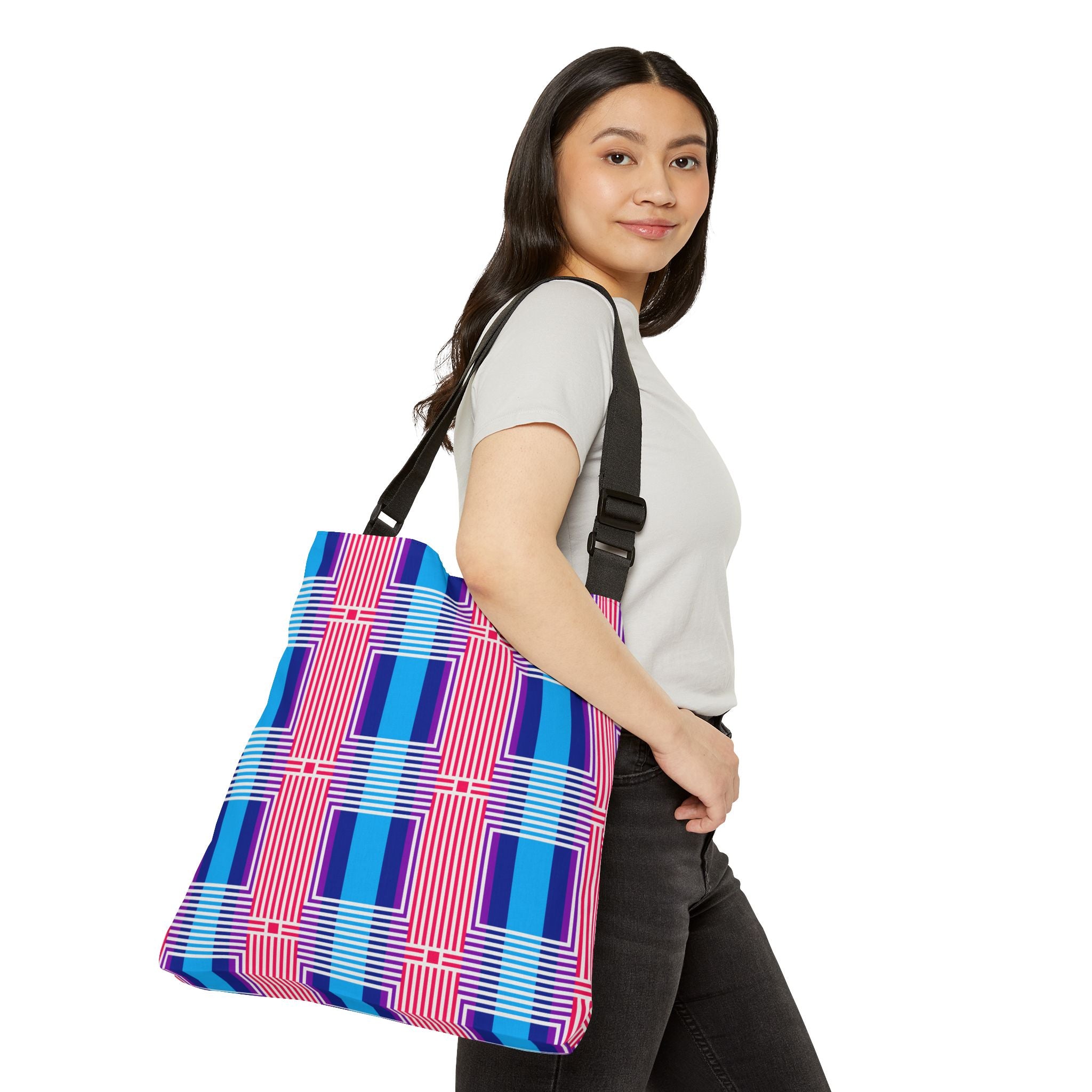 Vibrant Adjustable Tote Bag - Stylish Everyday Carryall, Shopping Bag, Beach Bag, Gift for Her, Festival Accessory, Patterned Handbag
