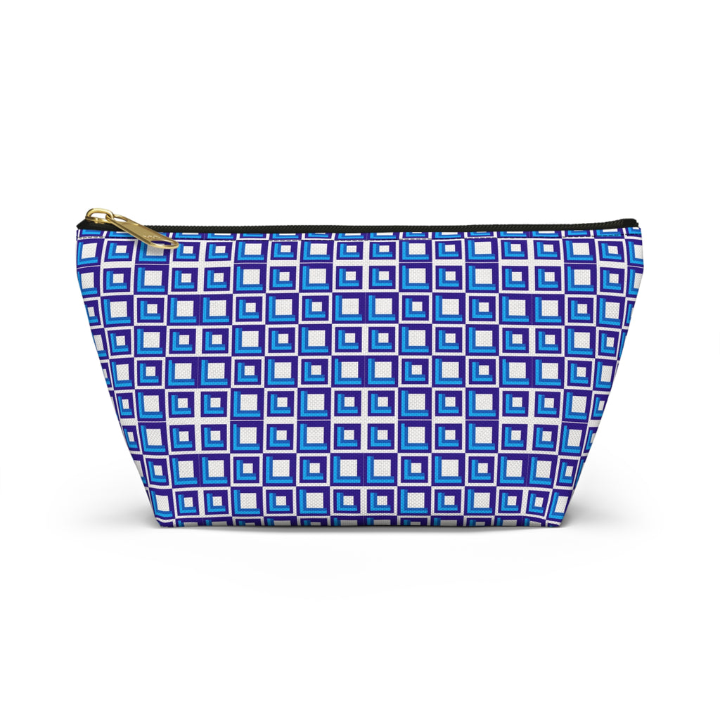 Colorful Geometric Accessory Pouch - Travel Makeup Bag, Organizing Kit, Gift for Her, Cosmetic Bag, Everyday Storage