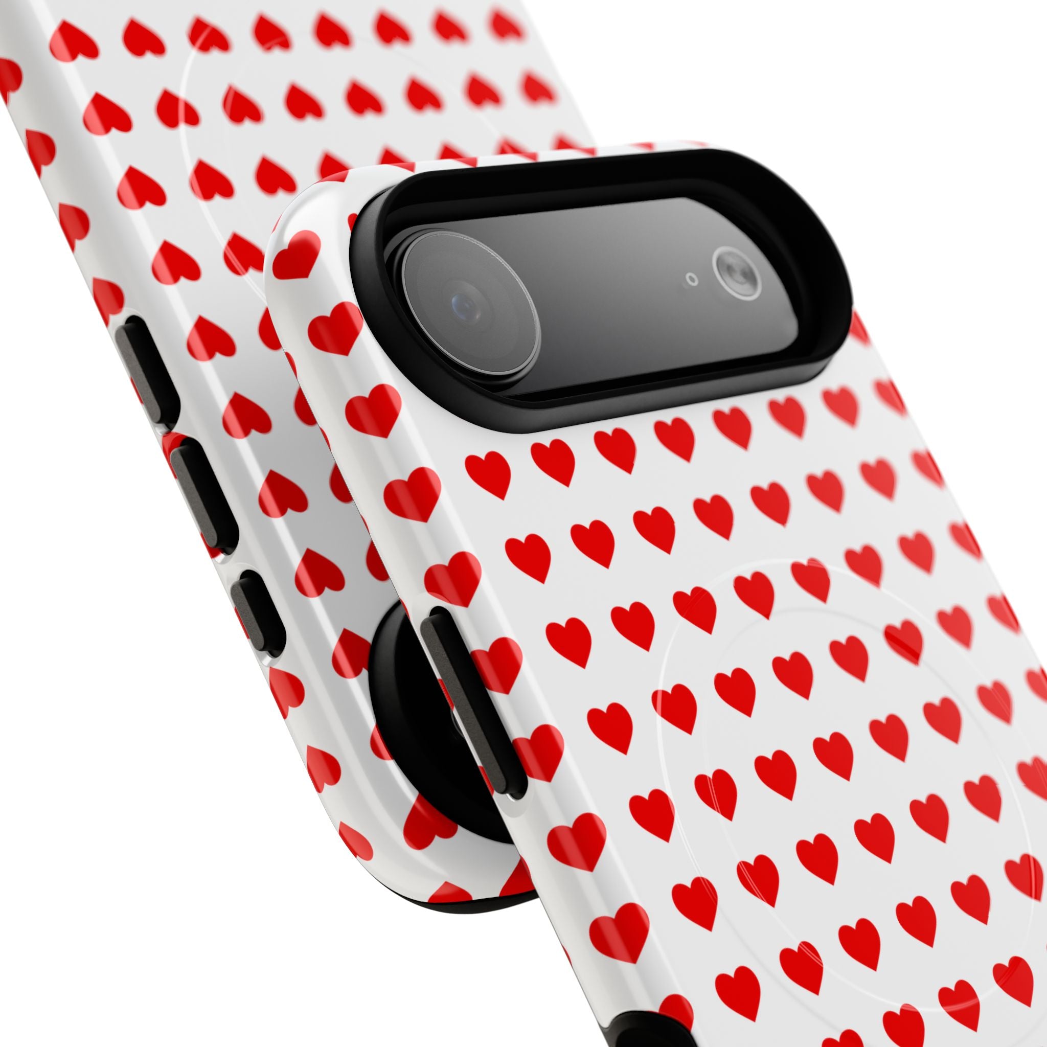 Heart Pattern Phone Case, Tough Magnetic Case, Cute Phone Cover, Valentine Gift, Stylish Accessory