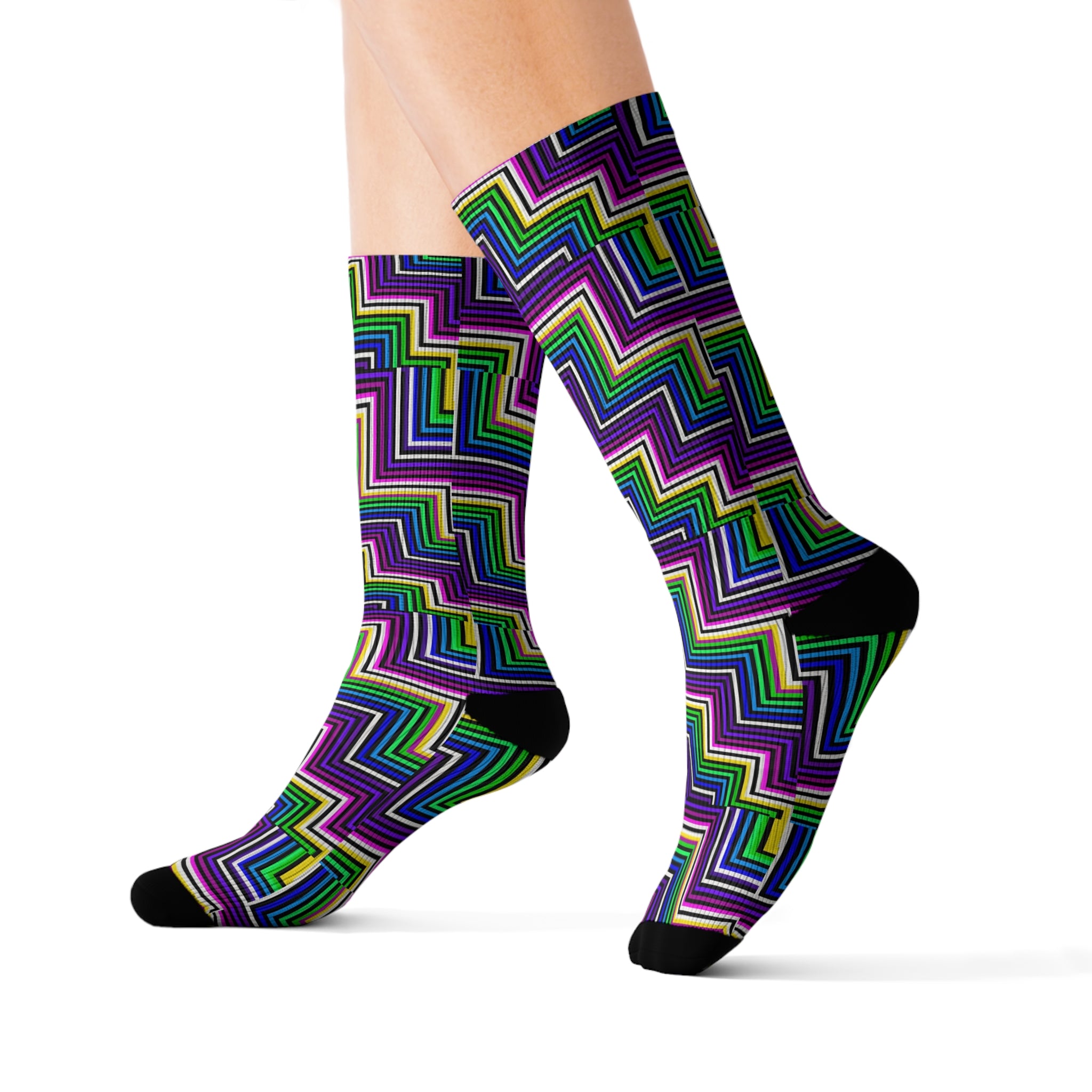 Vibrant Zigzag Sublimation Socks, Stylish Crew Socks, Unique Gift for Fashion Lovers, Cozy Casual Wear, Perfect for Holidays and [...]