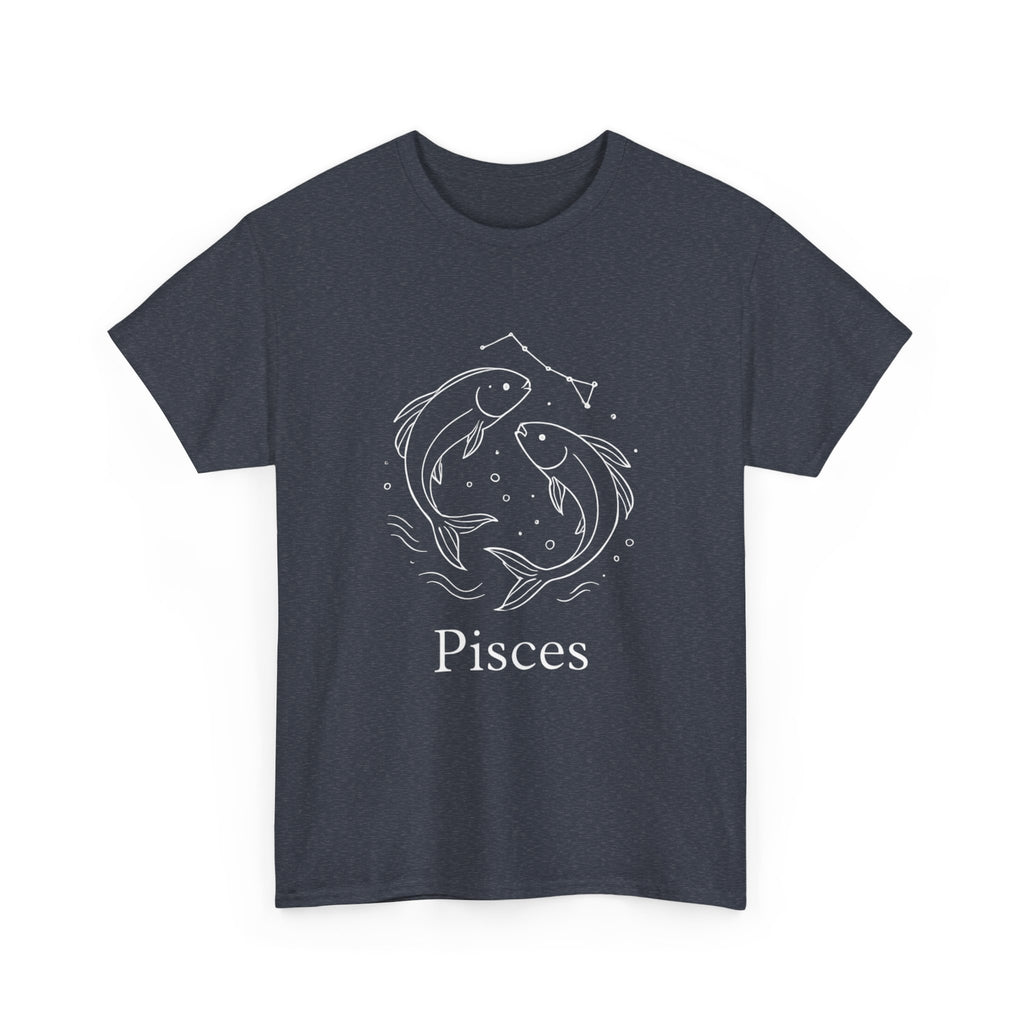 Pisces Unisex Heavy Cotton Tee, Astrology Shirt, Zodiac Gift, Horoscope Apparel, Birthday T-Shirt, Star Sign Clothing