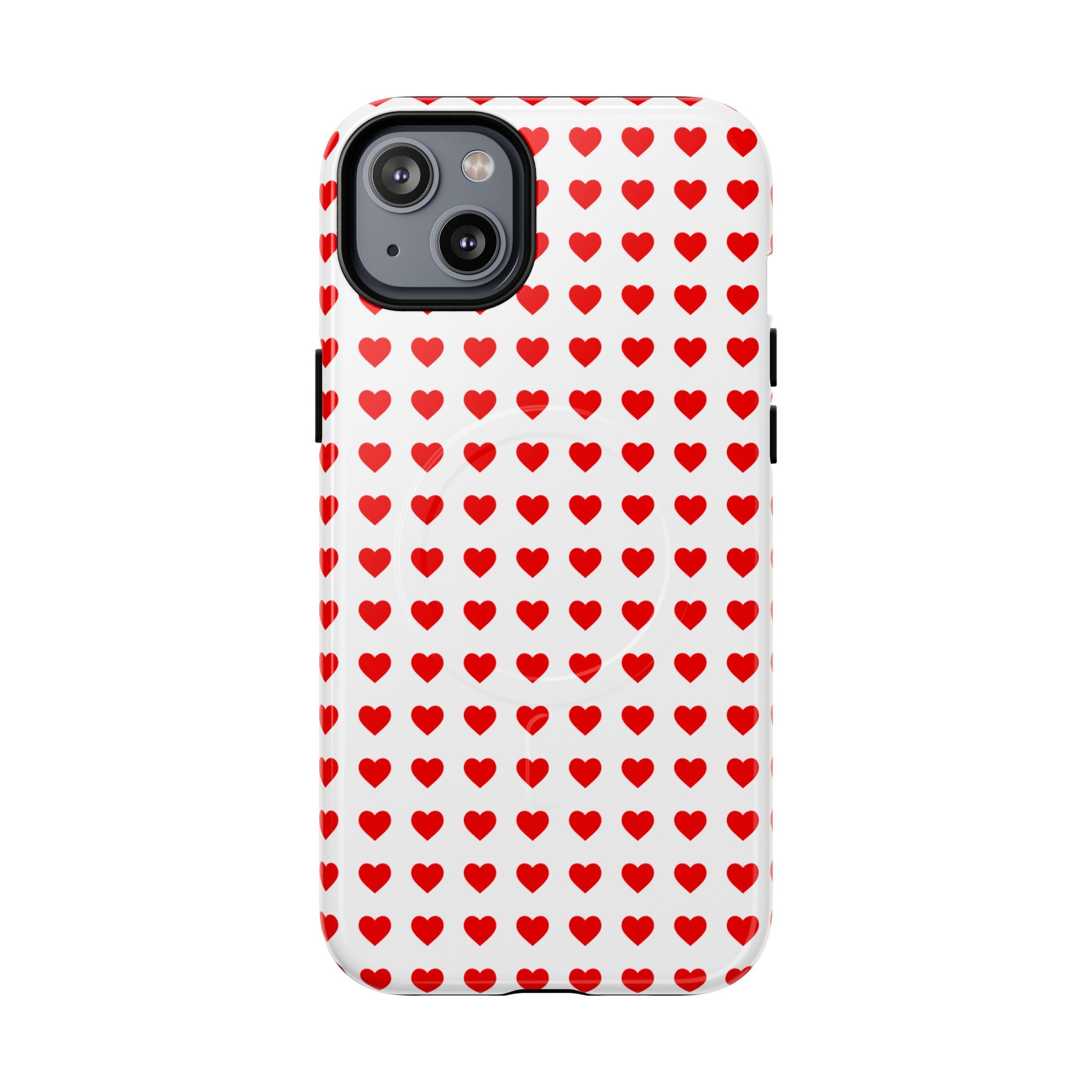 Heart Pattern Phone Case, Tough Magnetic Case, Cute Phone Cover, Valentine Gift, Stylish Accessory