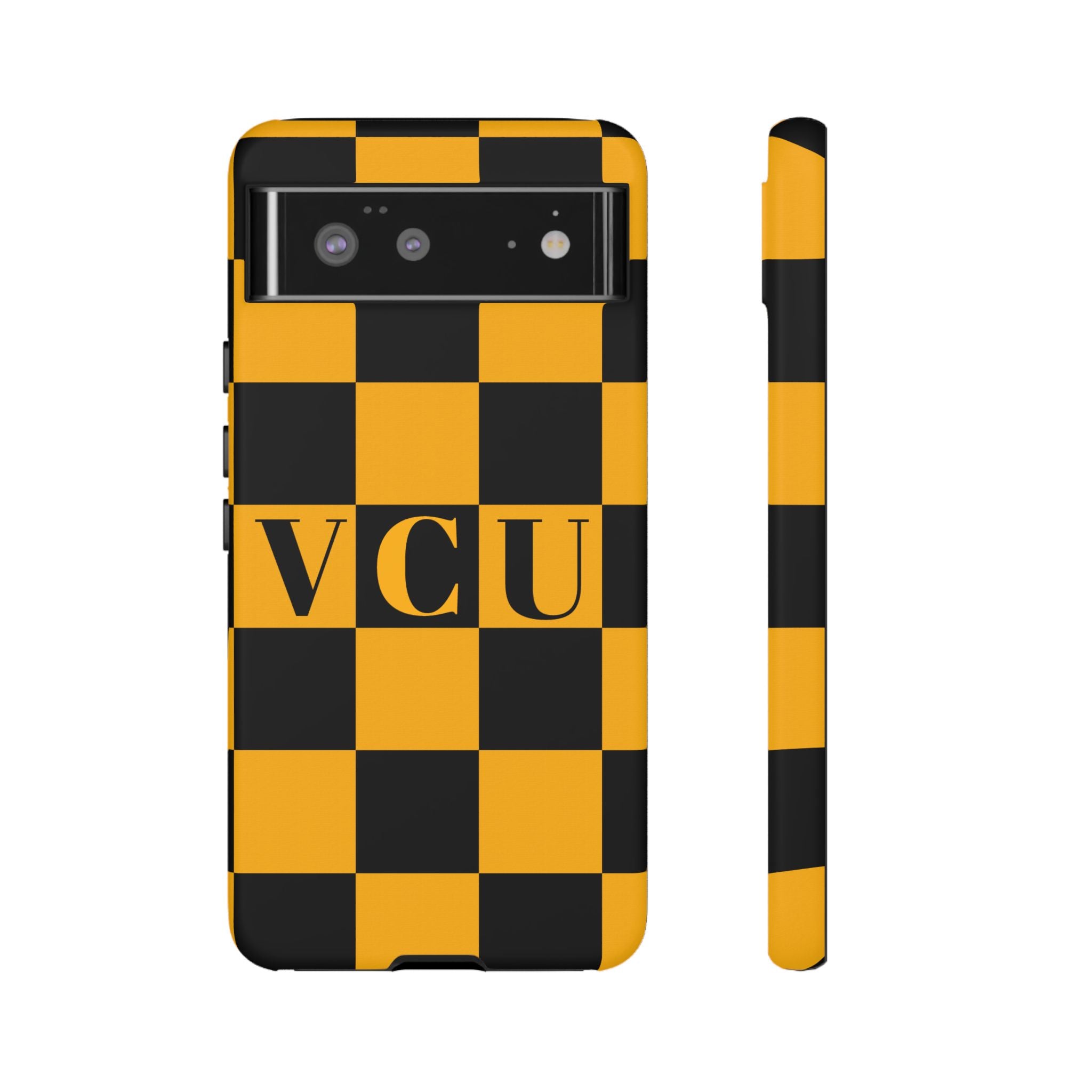 VCU Checkered Phone Case, Tough Cases for VCU Fans, College Student Gear, Sports Team Accessory, Unique Gift Idea