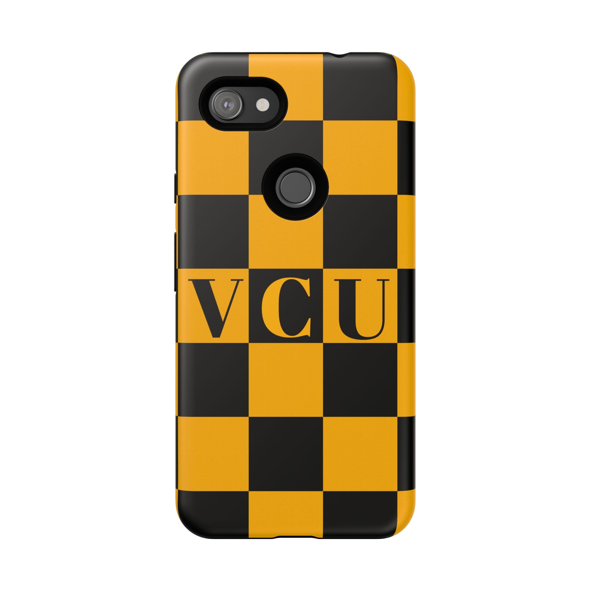 VCU Checkered Phone Case, Tough Cases for VCU Fans, College Student Gear, Sports Team Accessory, Unique Gift Idea