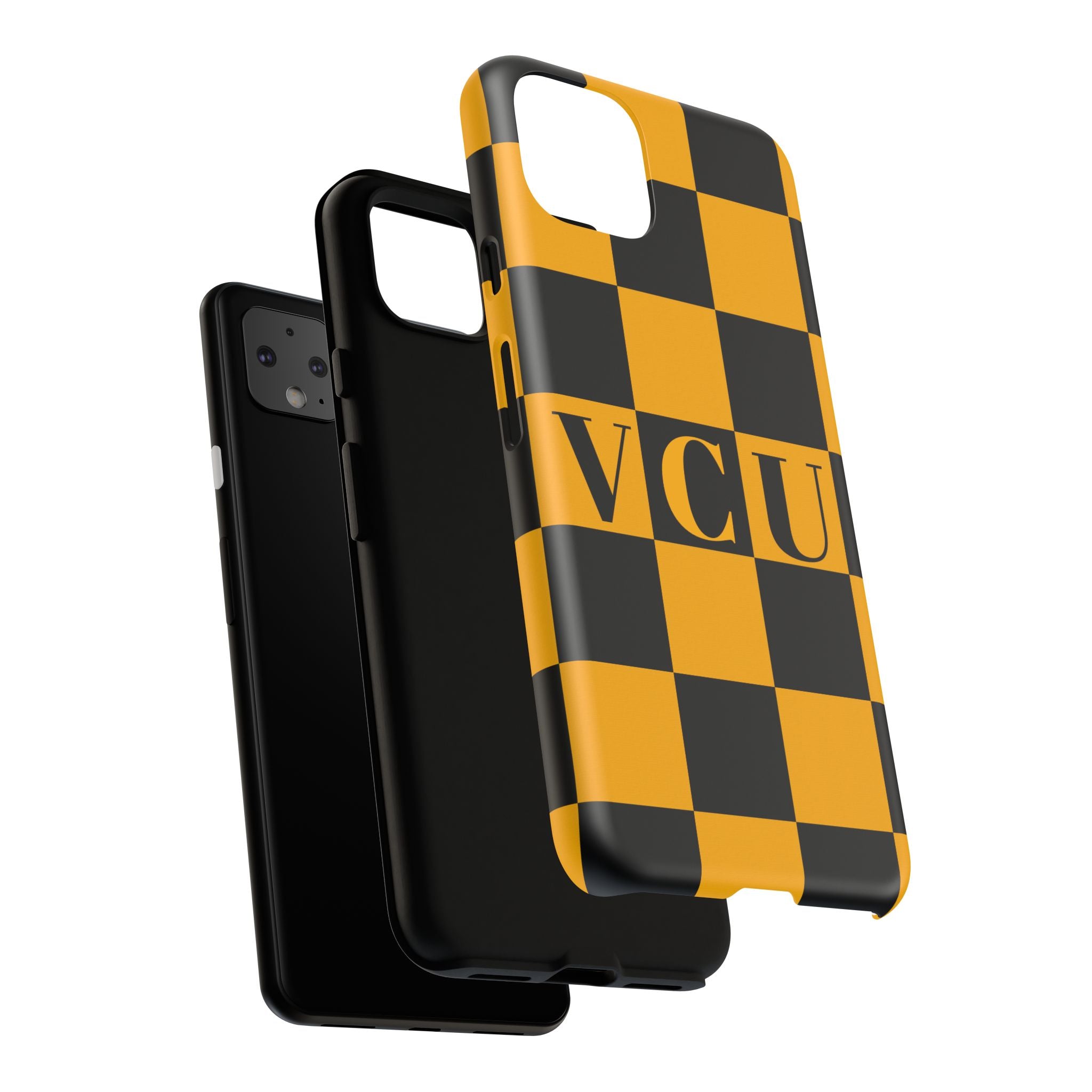 VCU Checkered Phone Case, Tough Cases for VCU Fans, College Student Gear, Sports Team Accessory, Unique Gift Idea