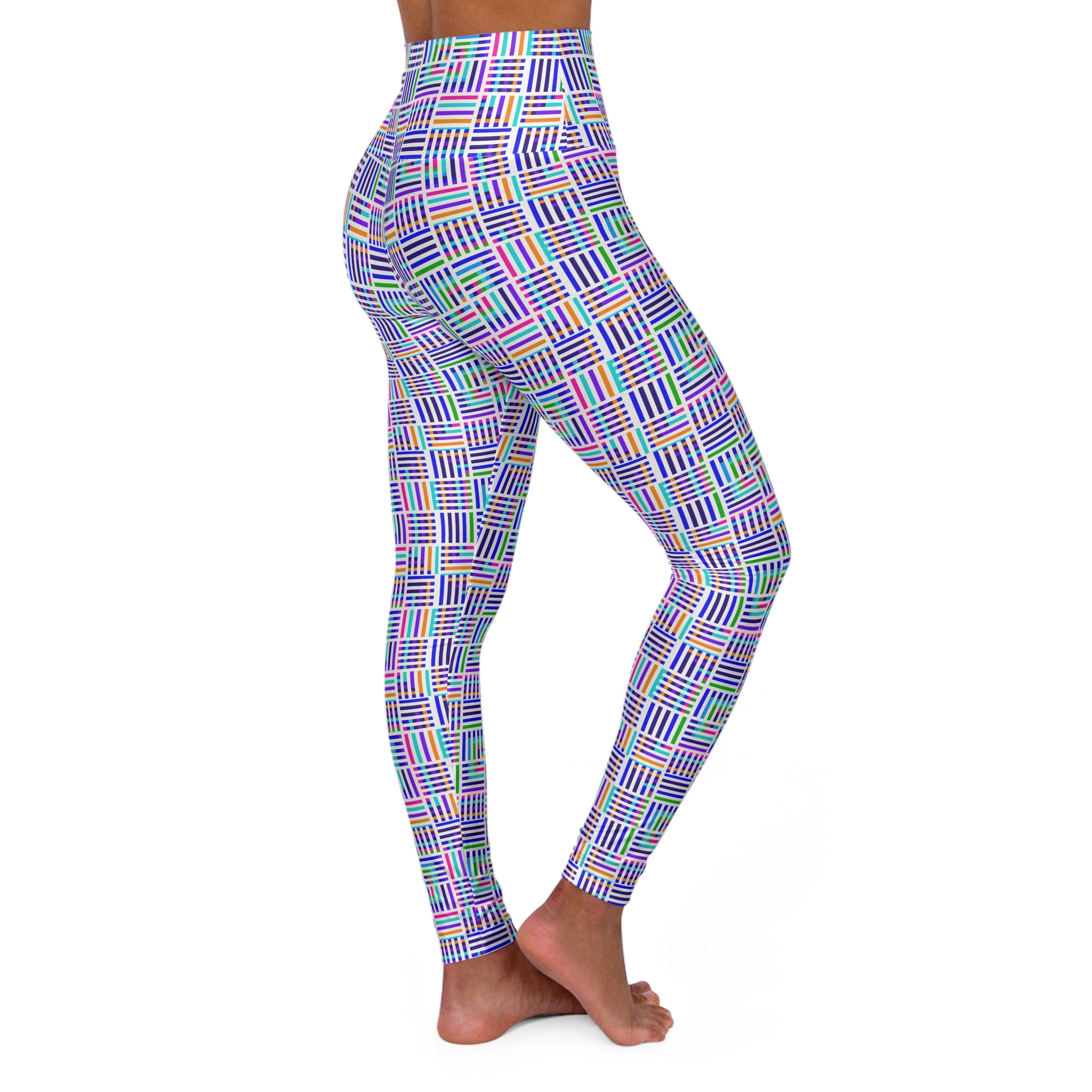 High Waisted Yoga Leggings, Colorful Workout Leggings, Fitness Leggings, Activewear for Women, Yoga Outfit, Casual Leggings