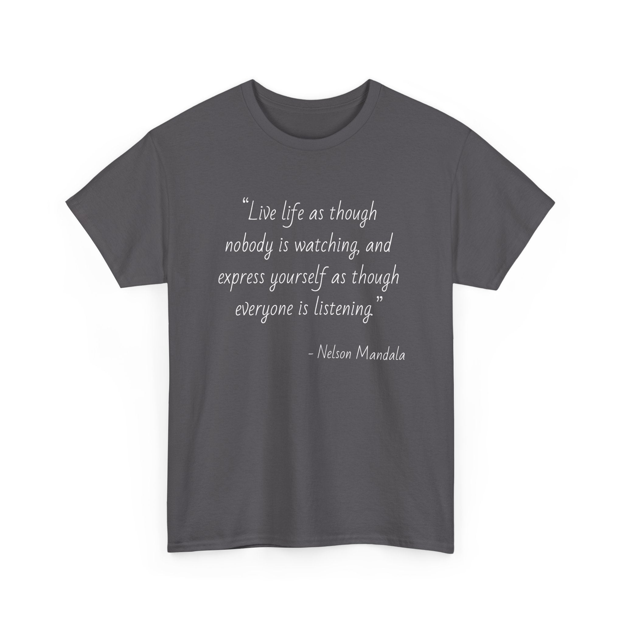Inspiring Quote Tee - Nelson Mandela, Motivational T-Shirt, Statement Tee, Gift for Inspiration, Everyday Wear