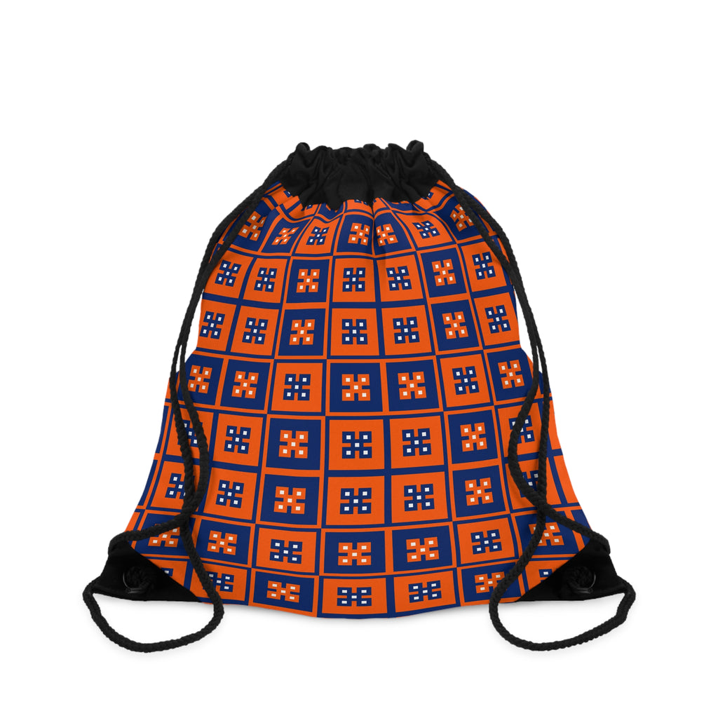 Vibrant Geometric Drawstring Bag - Sporty, Casual, Gym, Gift, Travel, Festival