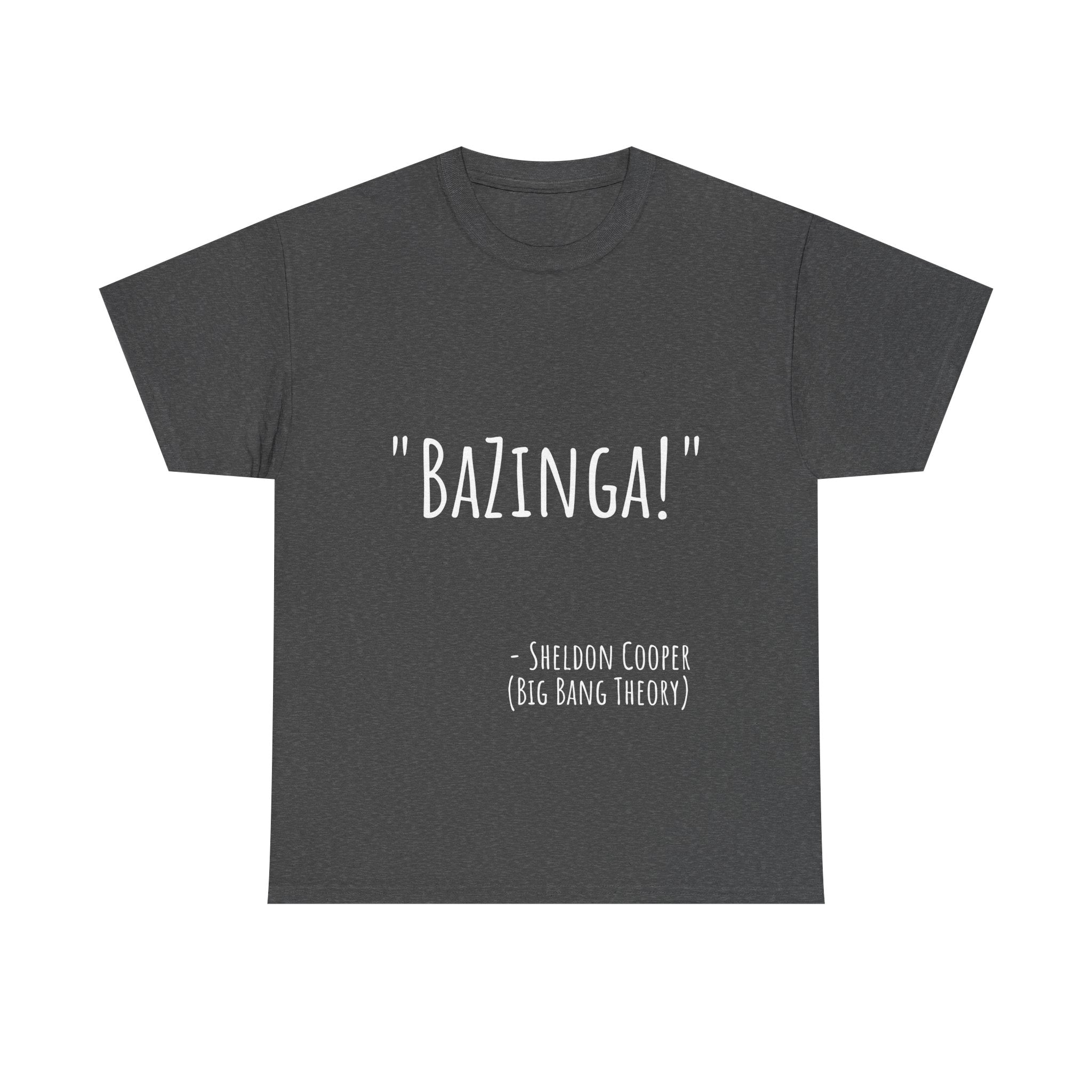 Bazinga! Unisex Cotton Tee - Fun Graphic T-Shirt for Big Bang Theory Fans, Gift for Birthdays, Casual Wear, Nerd Culture Apparel