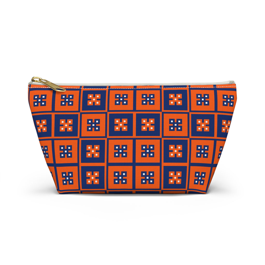 Vibrant T-bottom Accessory Pouch for Essentials, Makeup Organizer, Travel Bag, Gift for Friends, Eco-friendly Design
