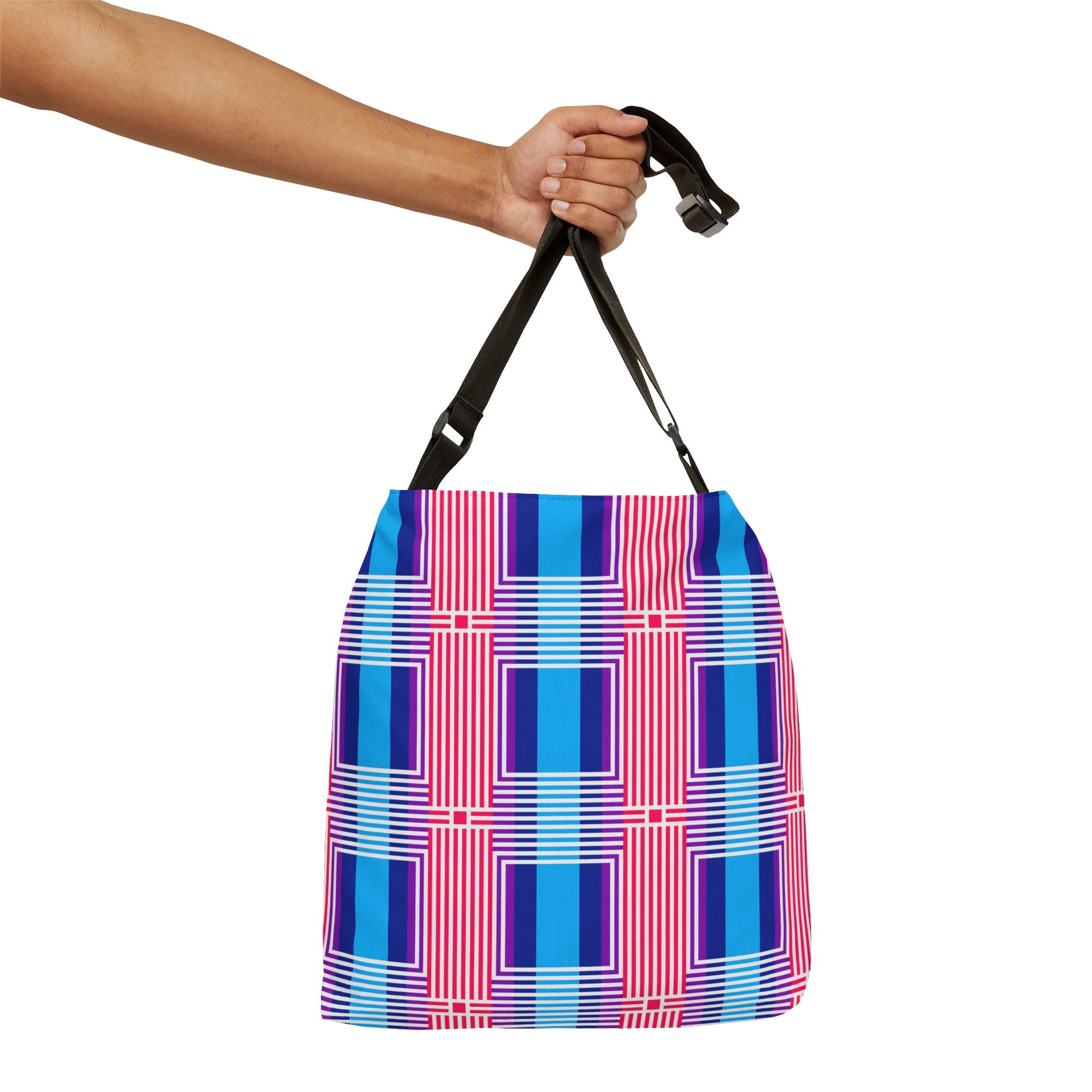 Vibrant Adjustable Tote Bag - Stylish Everyday Carryall, Shopping Bag, Beach Bag, Gift for Her, Festival Accessory, Patterned Handbag