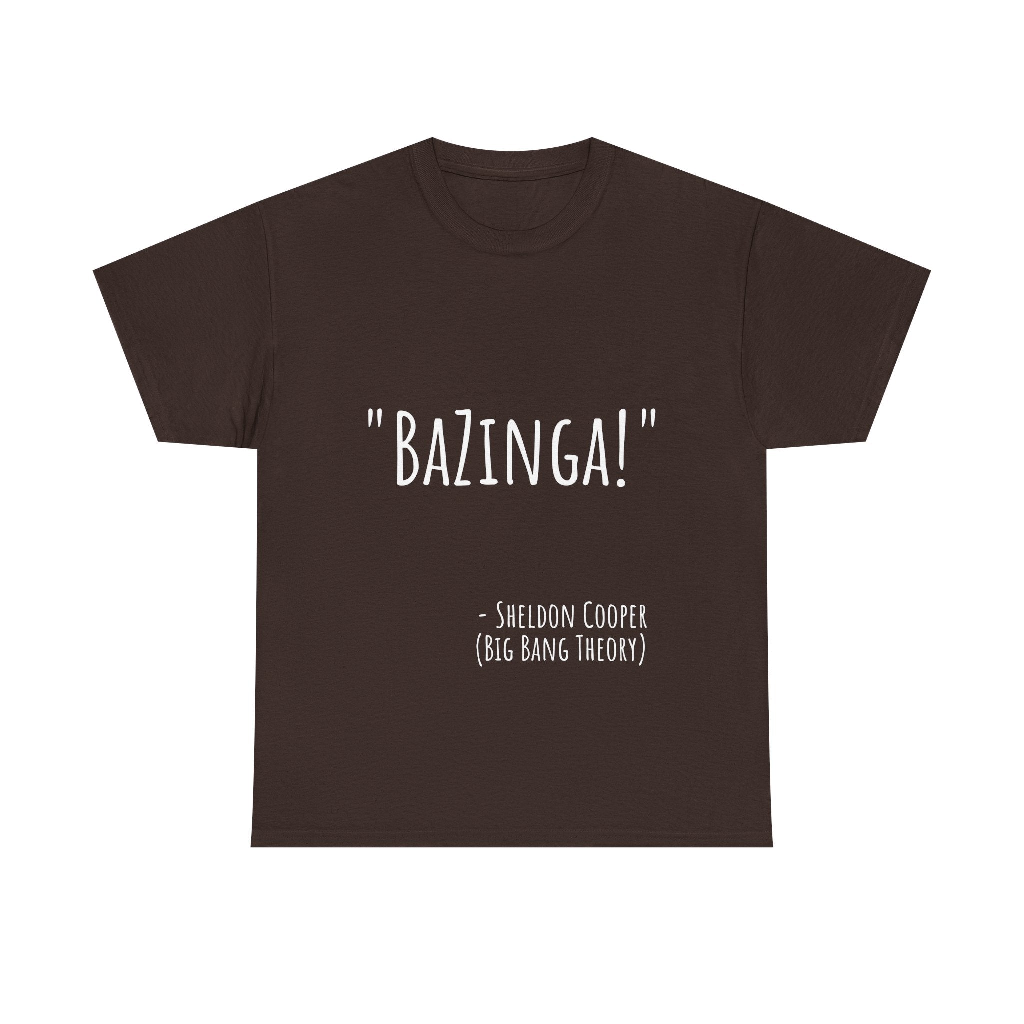 Bazinga! Unisex Cotton Tee - Fun Graphic T-Shirt for Big Bang Theory Fans, Gift for Birthdays, Casual Wear, Nerd Culture Apparel