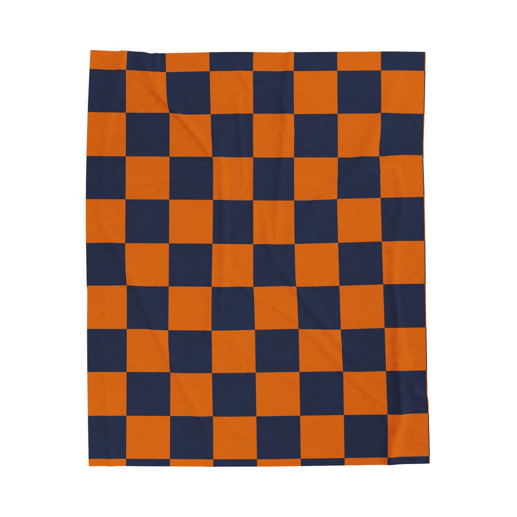 Cozy Checkerboard Plush Blanket – Ideal Gift for Home, Warmth, Comfort, Fall Decor, Halloween, Sports Enthusiasts
