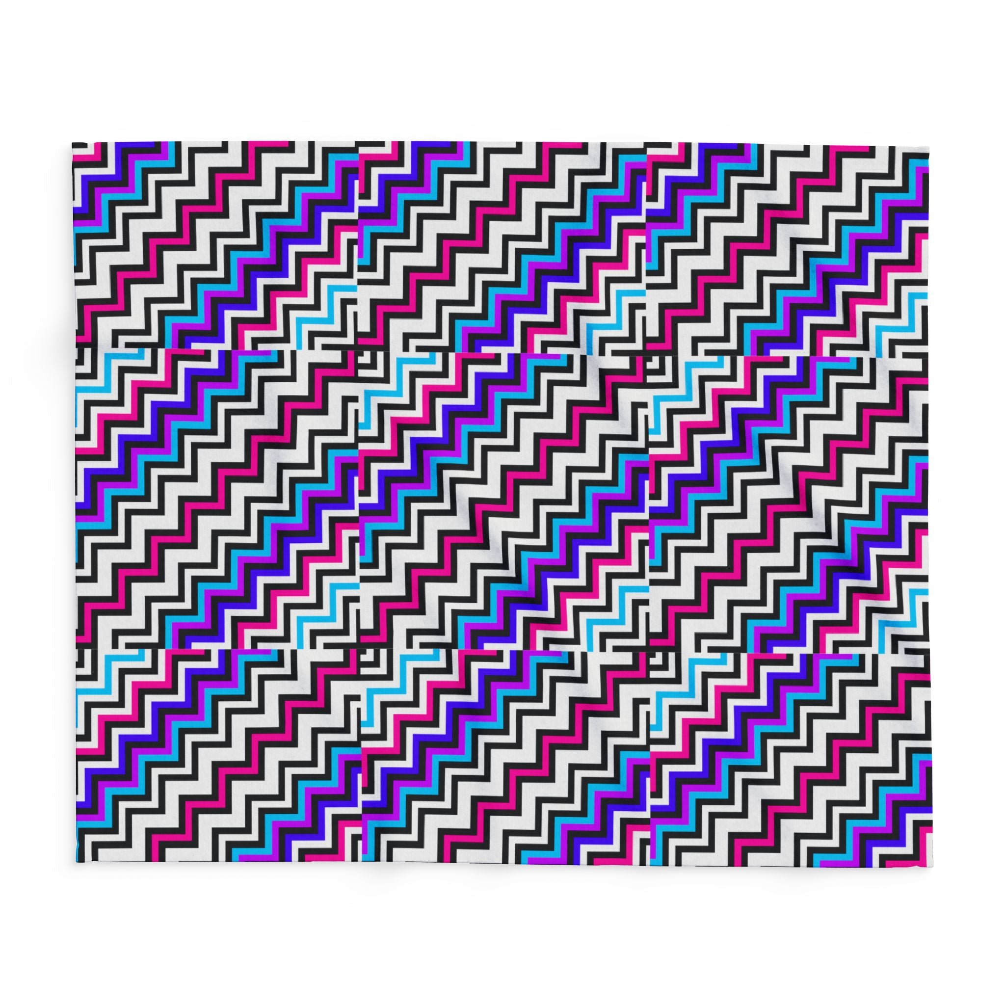 Colorful Zigzag Arctic Fleece Blanket - Cozy Throw for Home Decor, Gift, Indoor/Outdoor Use, Vibrant Bedding, Warm Layer