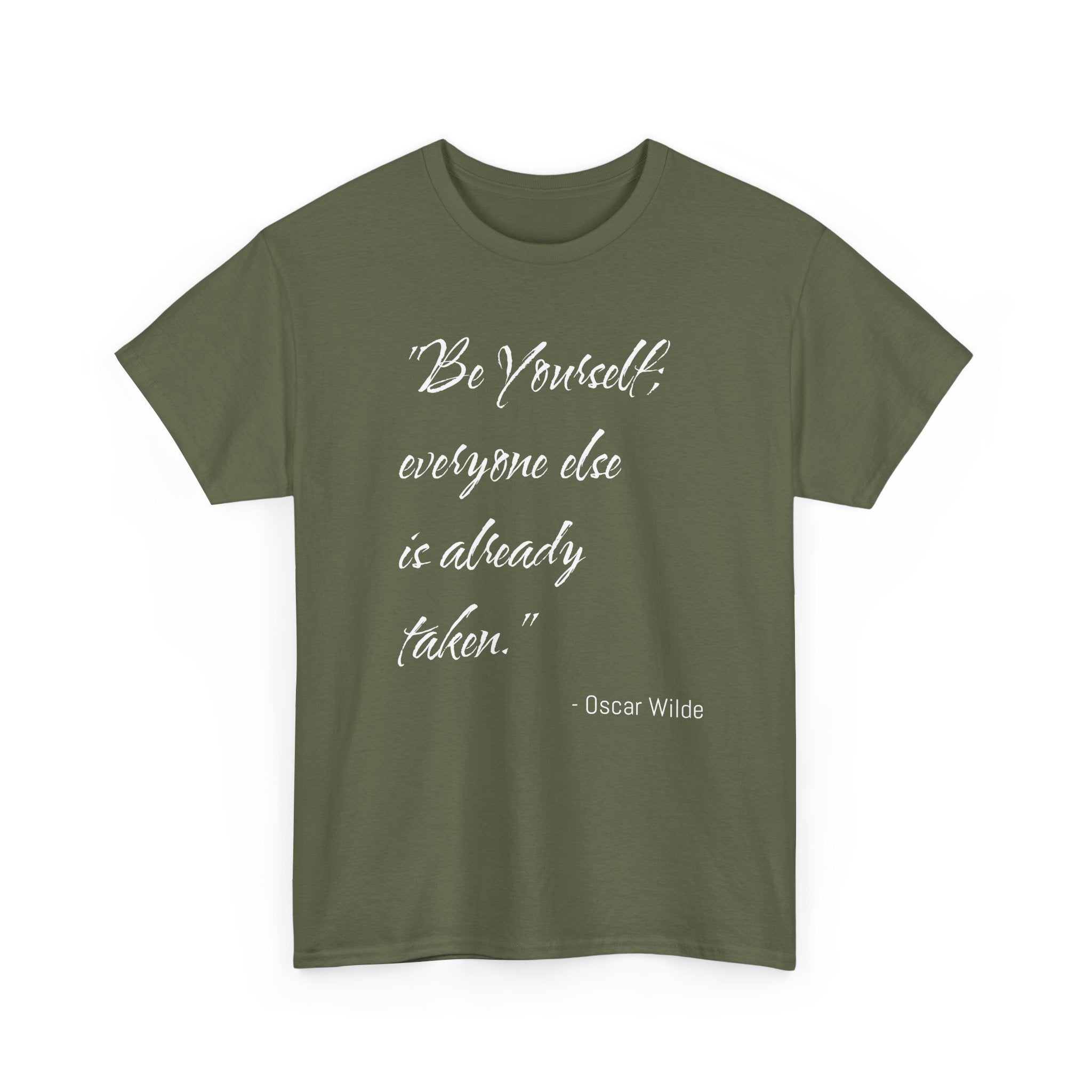 Inspirational Quote Tee: 'Be Yourself' Unisex Heavy Cotton Shirt, Motivational Gift for Friends, Casual Wear, Birthday Apparel