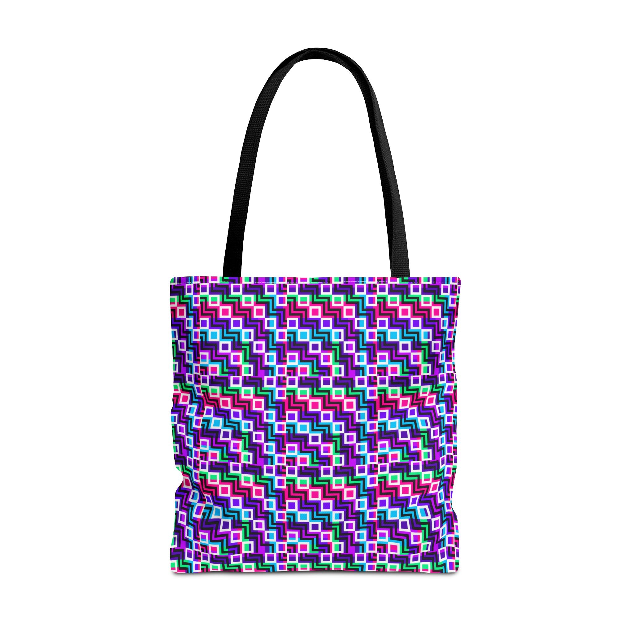 Vibrant Geometric Tote Bag, Eco-Friendly Shopping Bag, Stylish Beach Tote, Market Carryall, Colorful Everyday Bag
