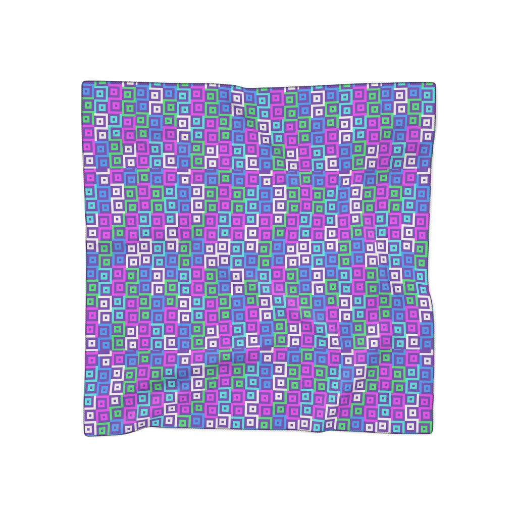 Vibrant Geometric Poly Scarf - Fashion Accessory, Gift Idea, Boho Chic, Stylish Wrap, Everyday Wear, Spring Fashion