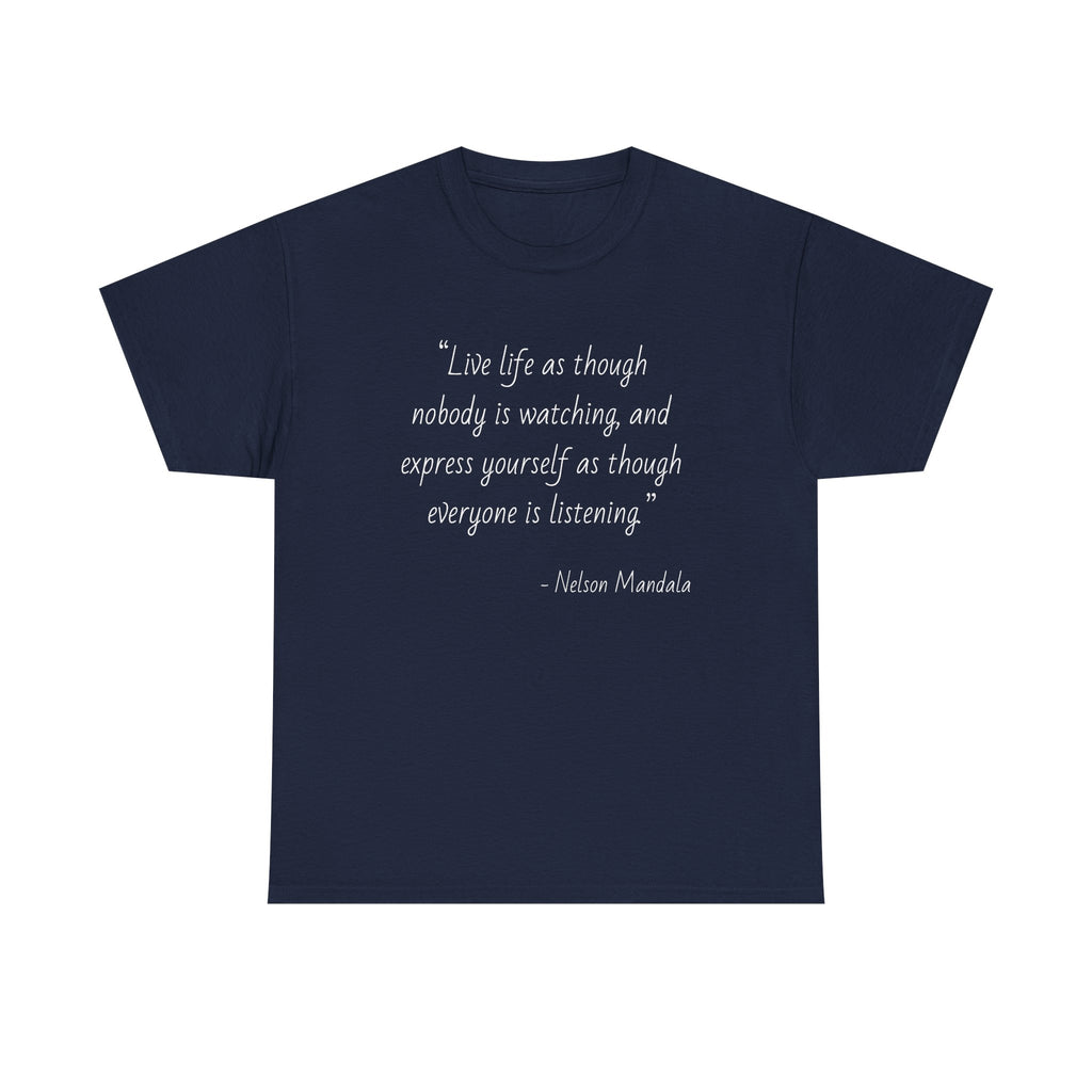 Inspiring Quote Tee - Nelson Mandela, Motivational T-Shirt, Statement Tee, Gift for Inspiration, Everyday Wear