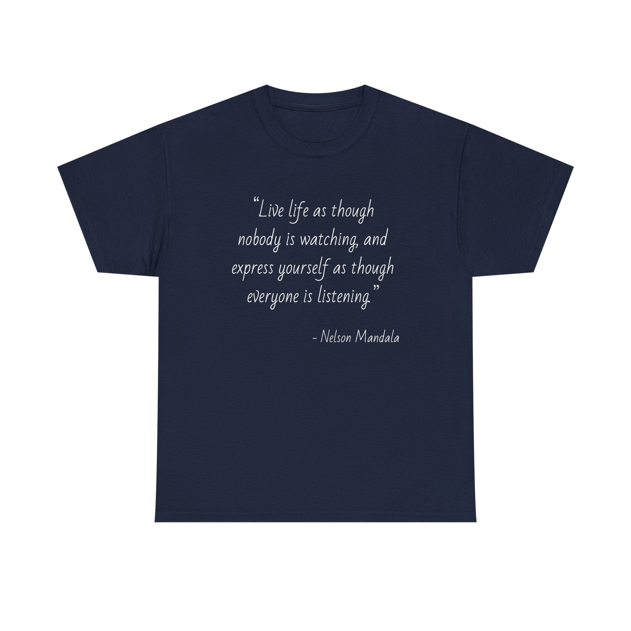 Inspiring Quote Tee - Nelson Mandela, Motivational T-Shirt, Statement Tee, Gift for Inspiration, Everyday Wear