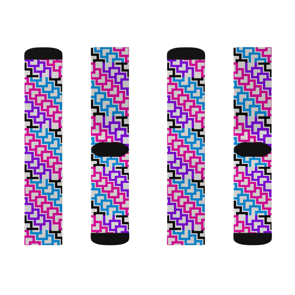 Vibrant Patterned Socks, Colorful Socks, Fun Fashion Socks, Unique Gift for Her, Casual Wear, Festival Accessories