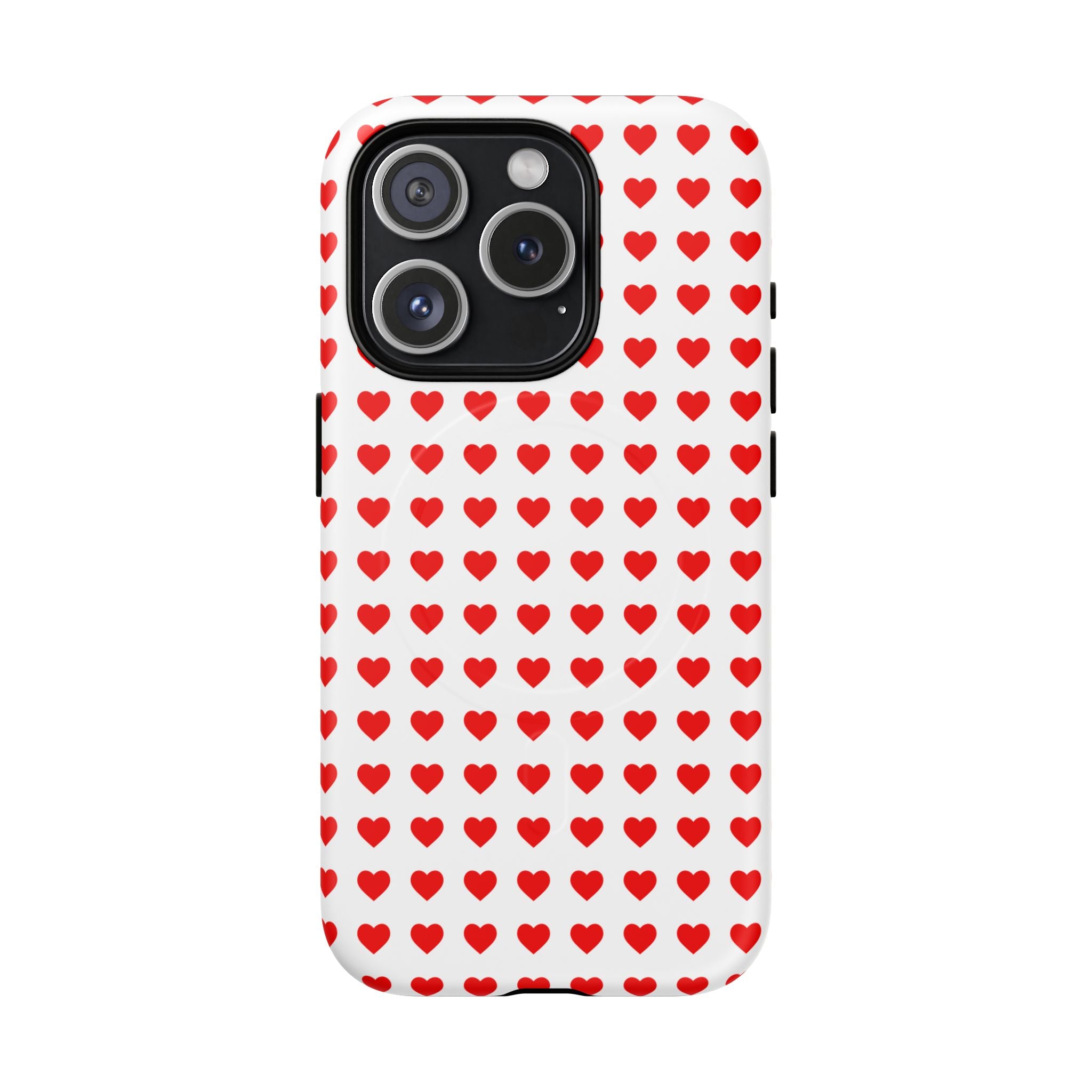 Heart Pattern Phone Case, Tough Magnetic Case, Cute Phone Cover, Valentine Gift, Stylish Accessory