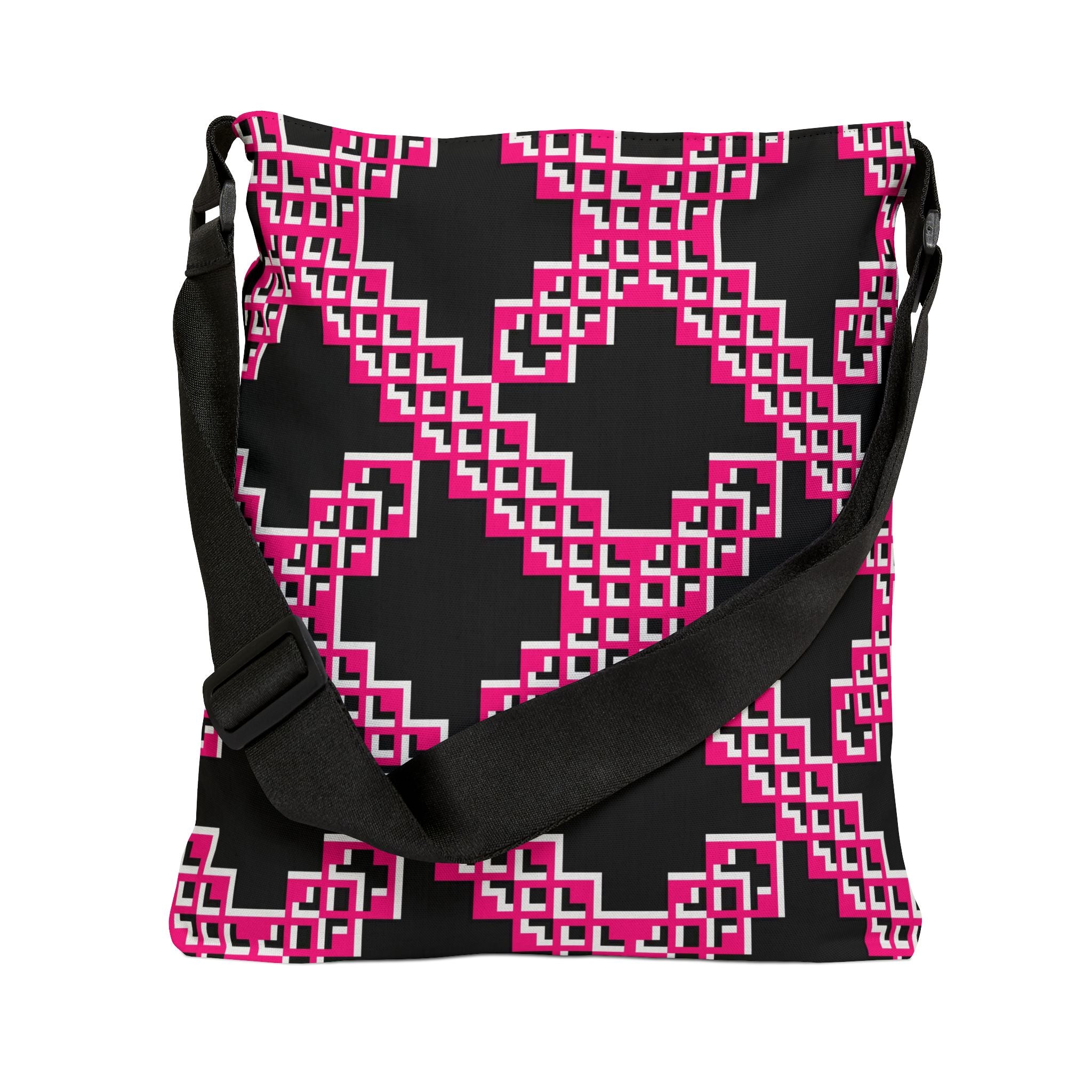 Trendy Adjustable Tote Bag with Pink Pattern | Stylish Reusable Bag for Everyday Use, Shopping, Travel, Gifts, Eco-Friendly