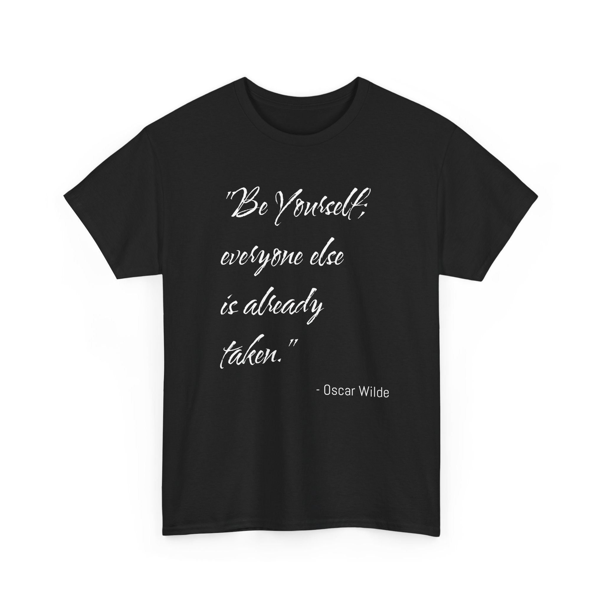 Inspirational Quote Tee: 'Be Yourself' Unisex Heavy Cotton Shirt, Motivational Gift for Friends, Casual Wear, Birthday Apparel