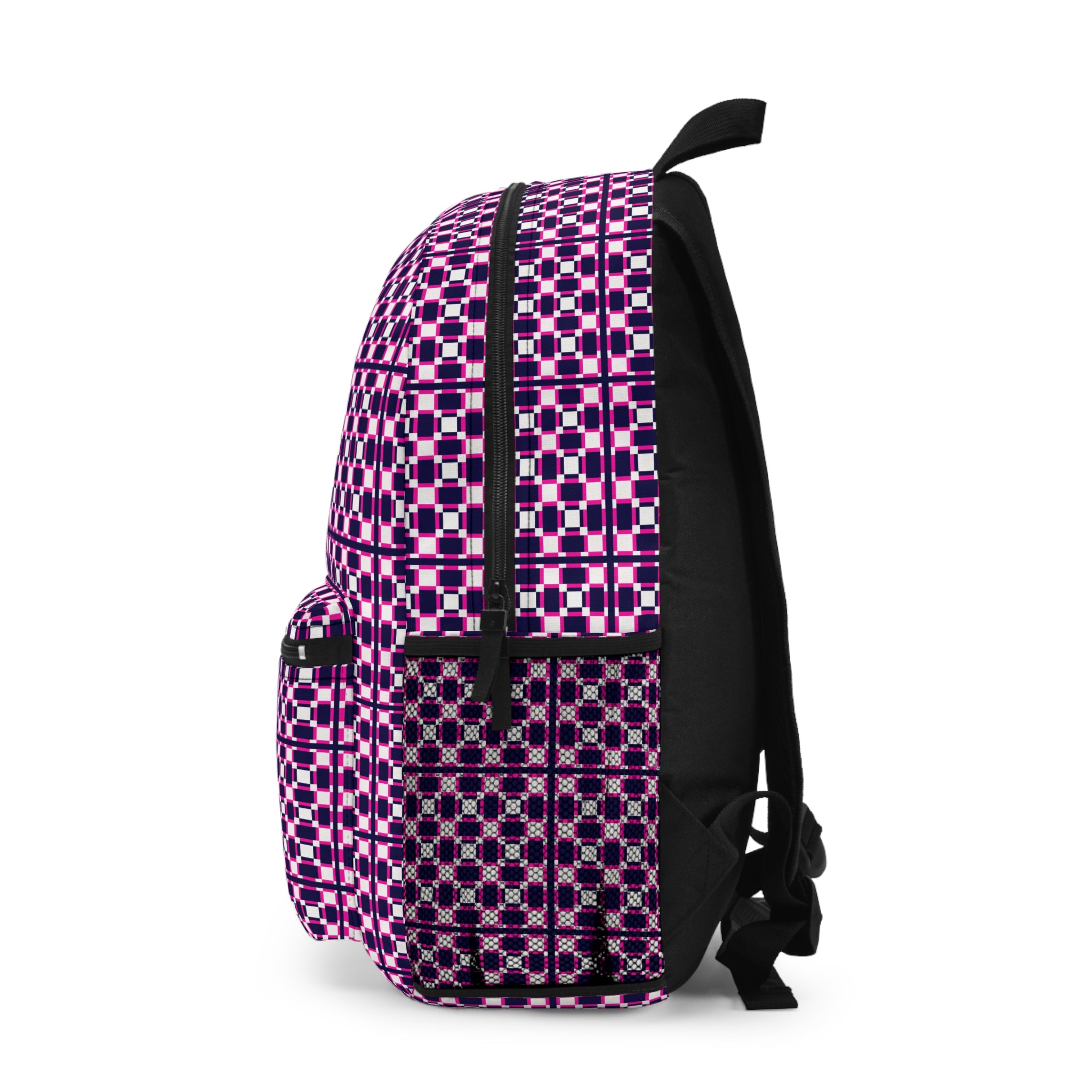 Vibrant Geometric Backpack for School, Travel, Eco-Friendly Gift, Patterned Book Bag, Stylish Carry-All