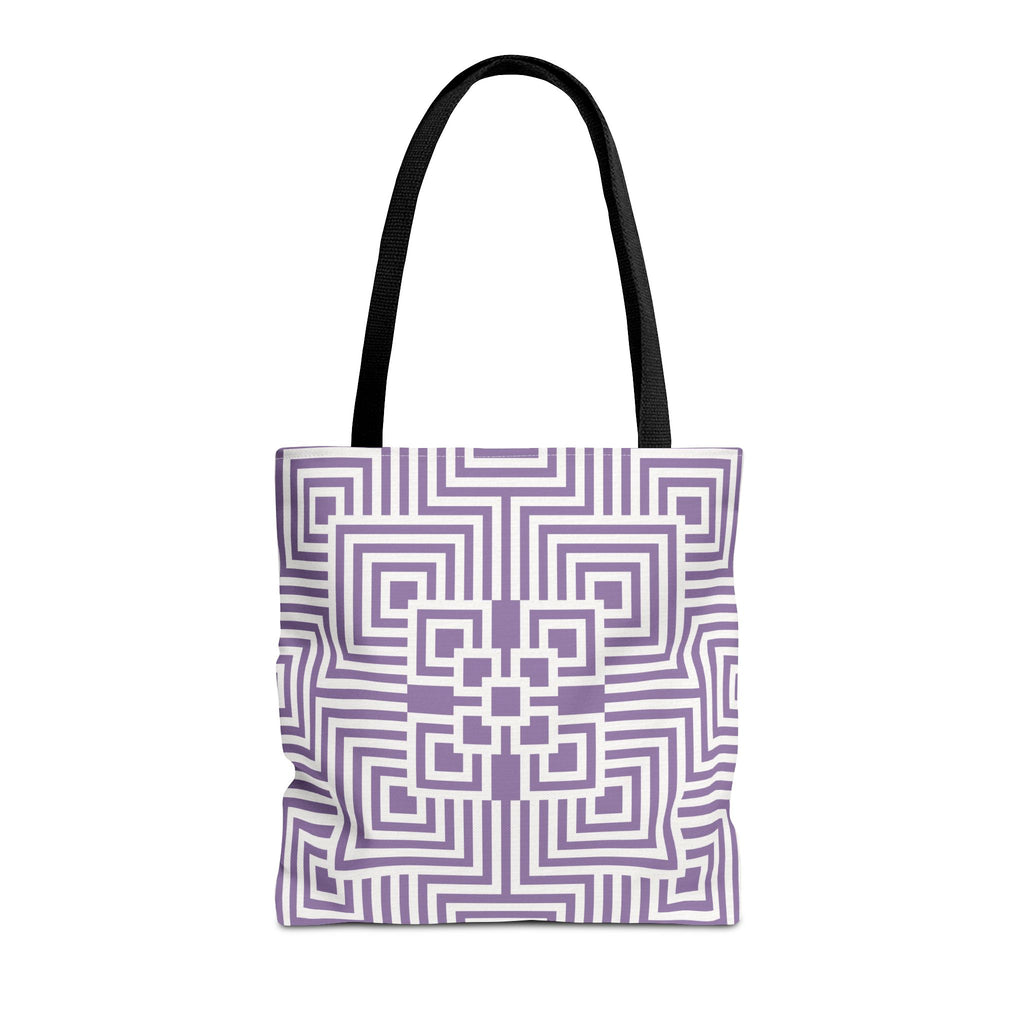 Geometric Pattern Tote Bag - Stylish Reusable Shopping Bag, Eco-Friendly Gift, Fashion Accessory, Purple Art Design, Everyday Use