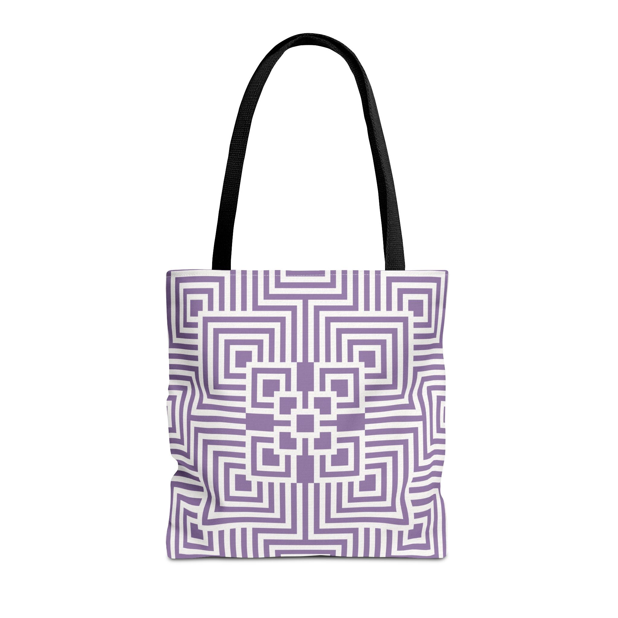 Geometric Pattern Tote Bag - Stylish Reusable Shopping Bag, Eco-Friendly Gift, Fashion Accessory, Purple Art Design, Everyday Use
