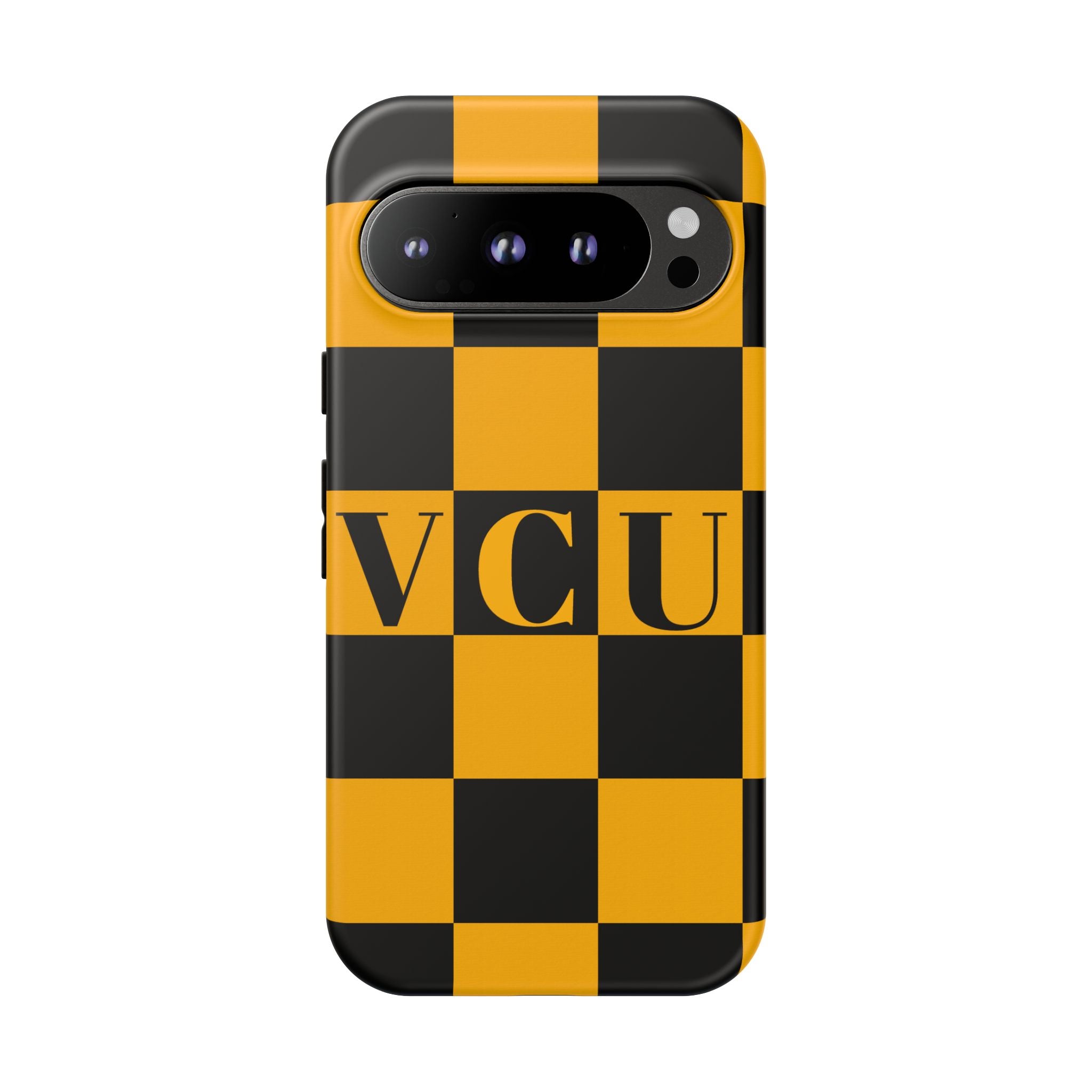 VCU Checkered Phone Case, Tough Cases for VCU Fans, College Student Gear, Sports Team Accessory, Unique Gift Idea