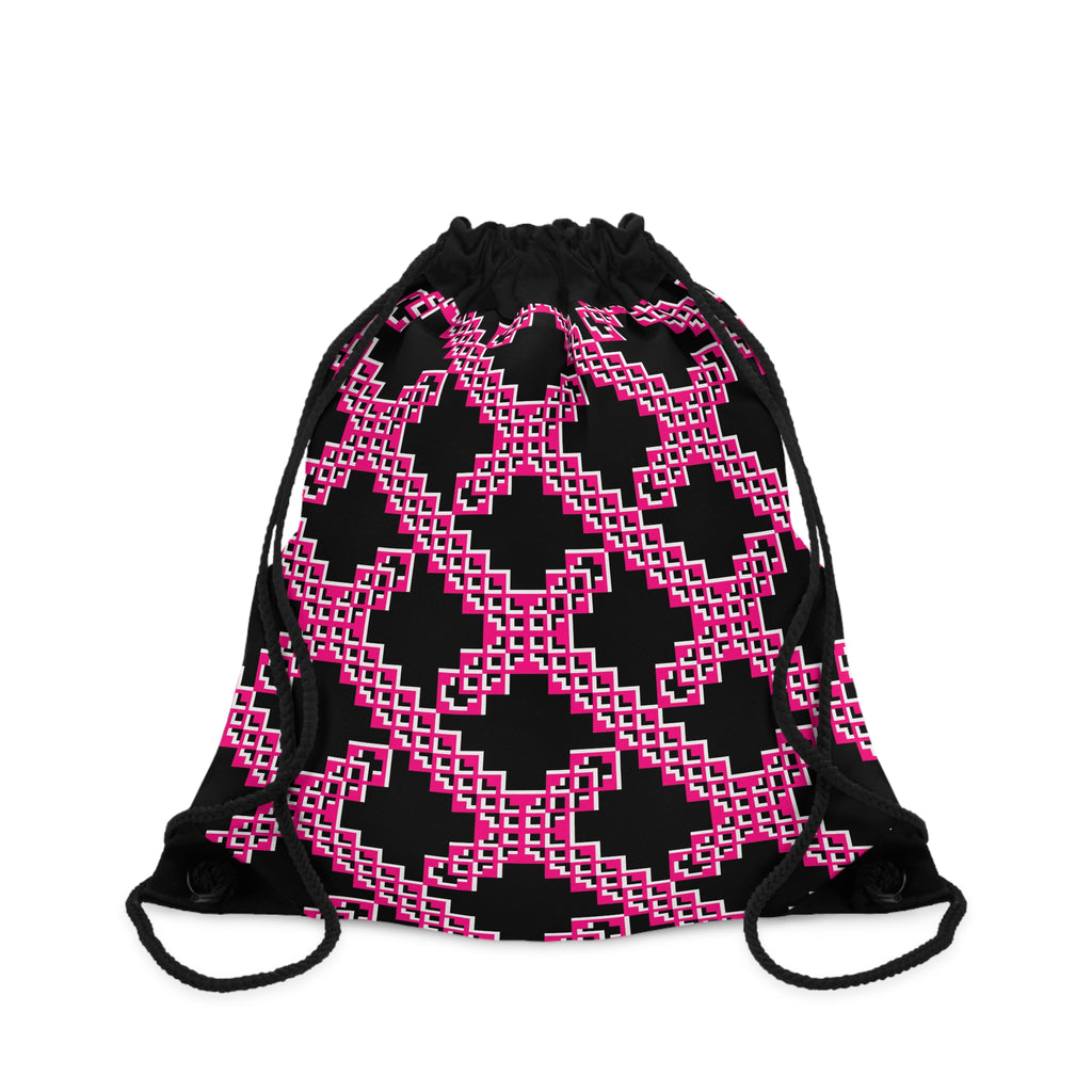 Chic Patterned Drawstring Bag for Fashionable Adventures, Stylish Storage Bag, Night Out Tote, Gym Rucksack, Travel Essentials