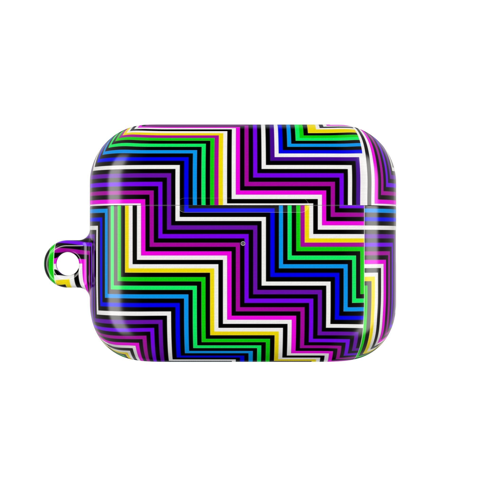Colorful Geometric AirPod Case, Vibrant AirPods Holder, Stylish Gift for Teens, Unique Accessory, Music Lover Present, Trendy Tech Gear