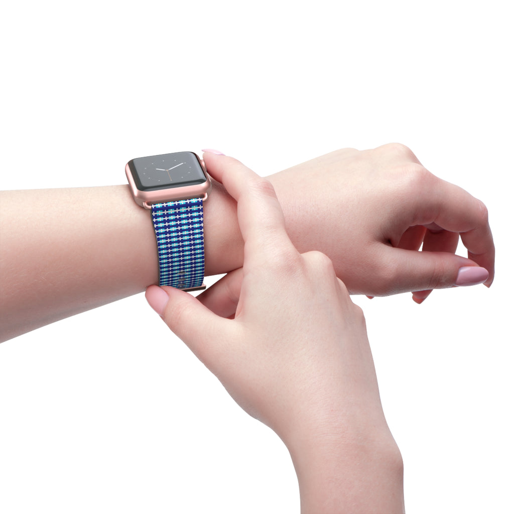 Blue Checkered Watch Band, Stylish Apple Watch Strap, Unisex Accessory, Perfect Gift for Any Occasion, Trendy Sports Band, Comfortable [...]