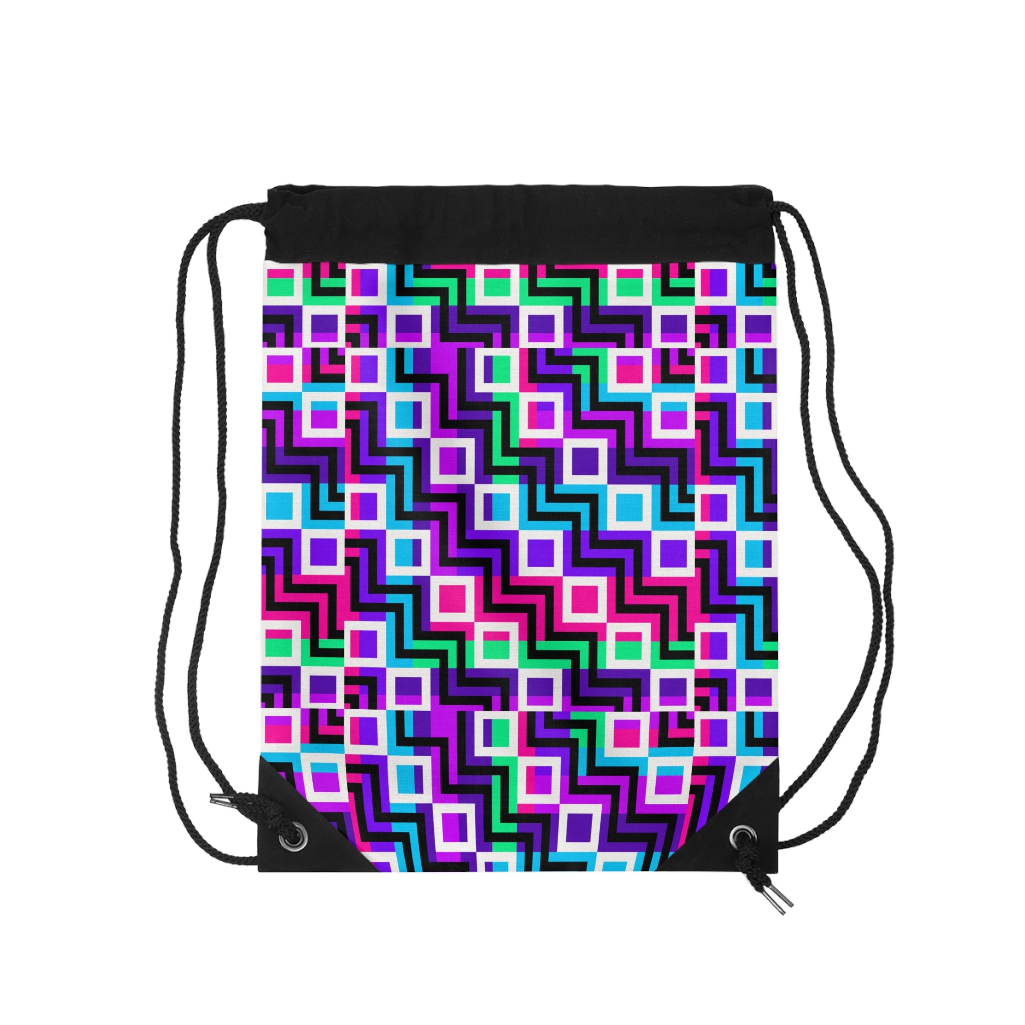 Colorful Abstract Drawstring Bag for Gym, Dance, Beach, Travel, and School