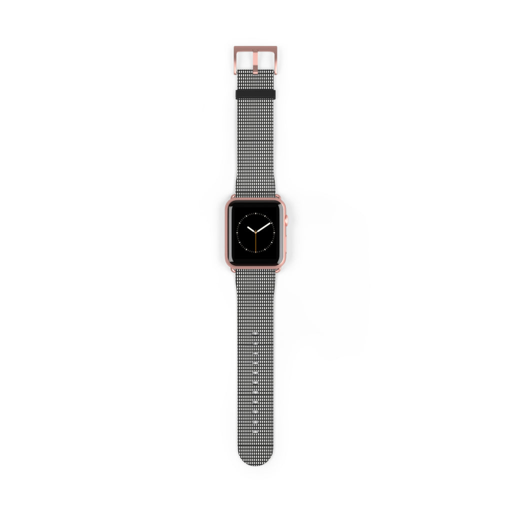Stylish Black Checkered Watch Band, Modern Accessories, Fitness Trackers, Gift for Him or Her, Apple Watch, Fashionable Wristband